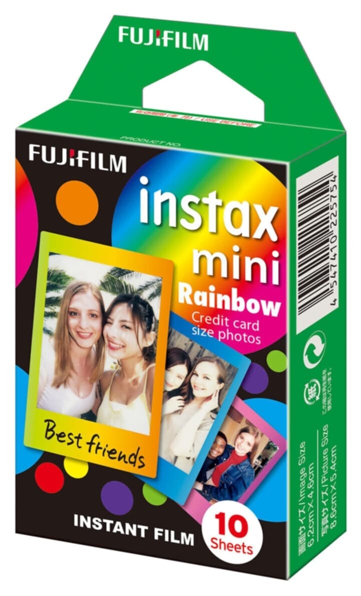 فیلم عکاسی Fujifilm Instax Mini رنگینکمانی 10 تایی فیلم عکاسی Fujifilm Instax Mini رنگینکمانی 10 تایی