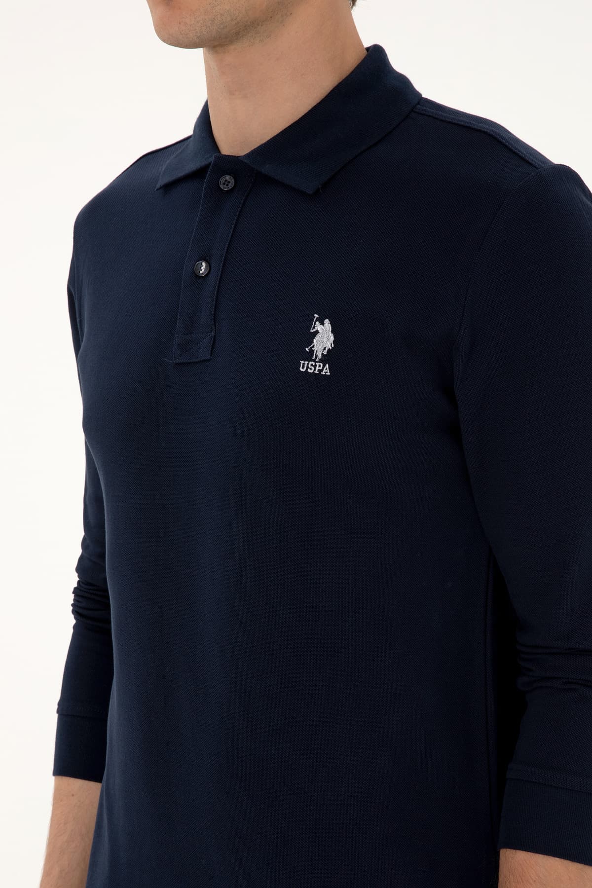 سویشرت مردانه U.S. Polo Assn. فیت معمولی یقه پولو سرمهای مدل 50307757-VR033 سویشرت مردانه U.S. Polo Assn. فیت معمولی یقه پولو سرمهای مدل 50307757-VR033