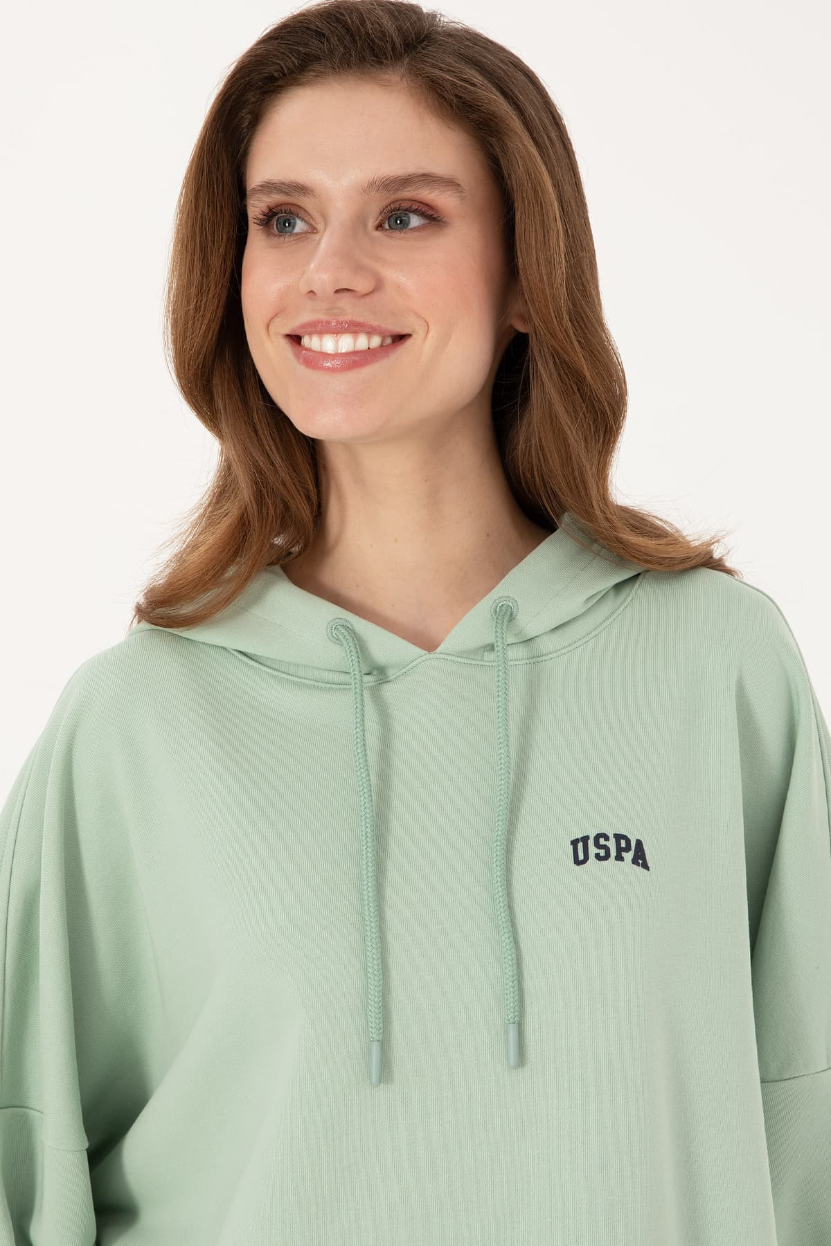 سوئیشرت زنانه U.S. Polo Assn. کاپوشوندار سبز آبی بیسیک مدل 50297324-VR048 سوئیشرت زنانه U.S. Polo Assn. کاپوشوندار سبز آبی بیسیک مدل 50297324-VR048