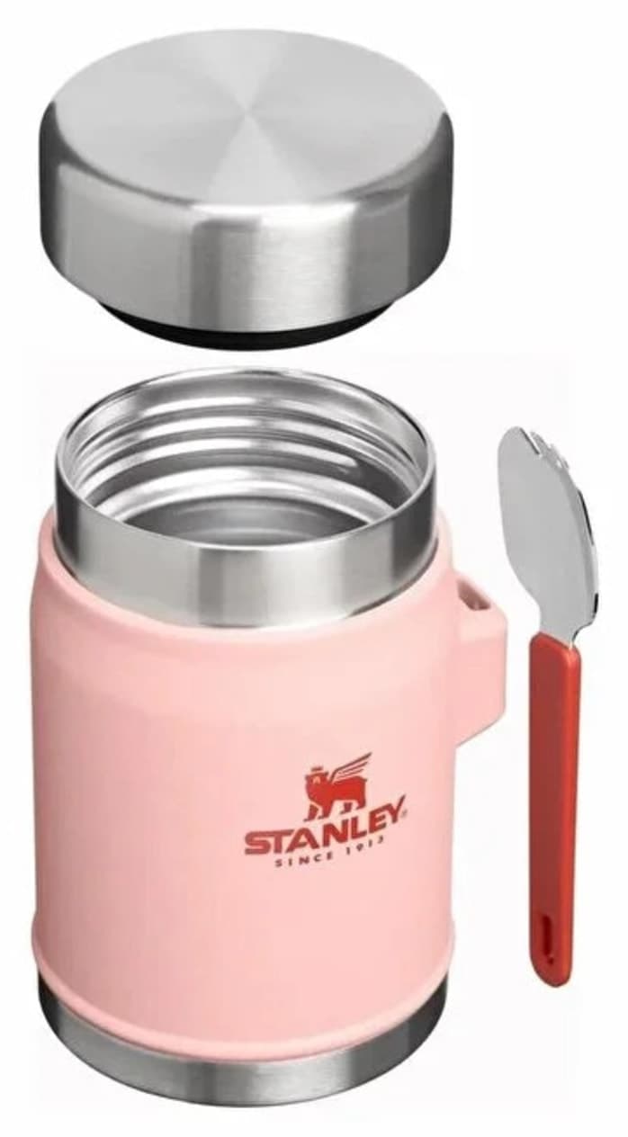 ظرف غذای Stanley افسانهای همراه Spork 0.4L / 14oz گل هلویی ظرف غذای Stanley افسانهای همراه Spork 0.4L / 14oz گل هلویی