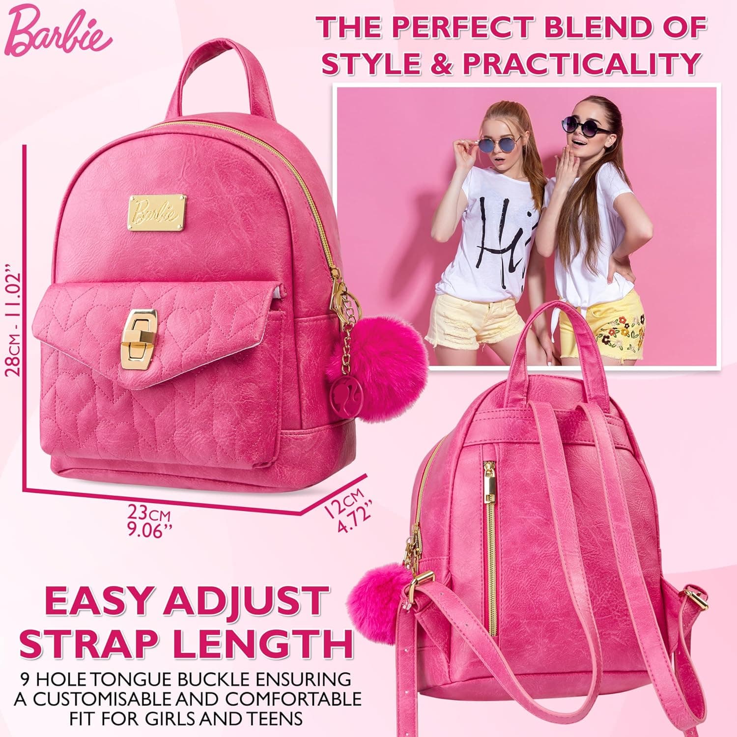 کولهپشتی مینی دخترانه Barbie دو بندی کولهپشتی مینی دخترانه Barbie دو بندی