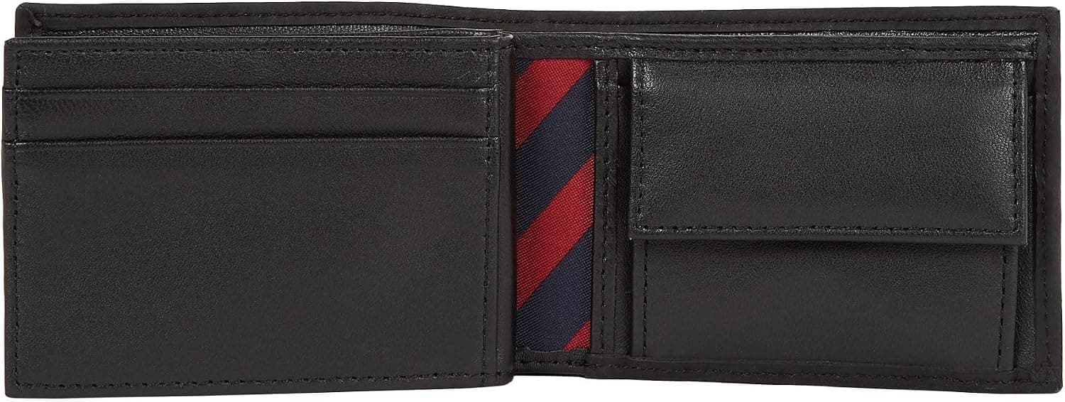 کیف پول مردانه Tommy Hilfiger فلپدار مدل Johnson Mini CC مشکی OS کیف پول مردانه Tommy Hilfiger فلپدار مدل Johnson Mini CC مشکی OS