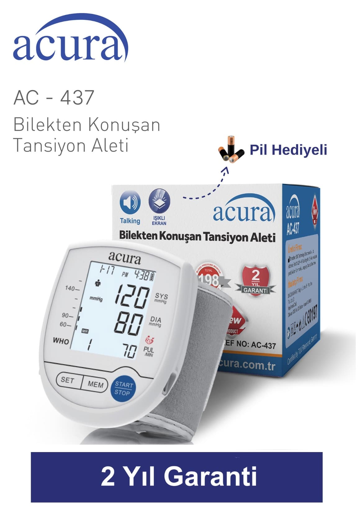 فشارسنج مچی گویا Acura مدل AC 437 S فشارسنج مچی گویا Acura مدل AC 437 S