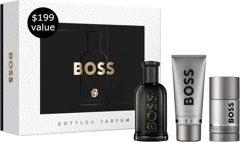 ست عطر مردانه Hugo Boss No:6 Bottled 100ml، ژل شستشو 100ml و دئودورانت استیک ست عطر مردانه Hugo Boss No:6 Bottled 100ml، ژل شستشو 100ml و دئودورانت استیک