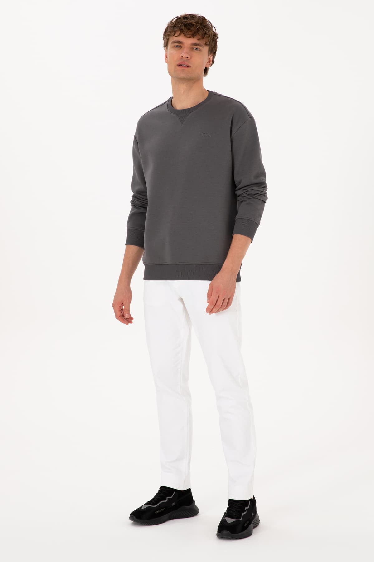 سوئیتشرت مردانه U.S. Polo Assn. یقه گرد فیت راحت خاکستری مدل 50313757-VR024 سوئیتشرت مردانه U.S. Polo Assn. یقه گرد فیت راحت خاکستری مدل 50313757-VR024