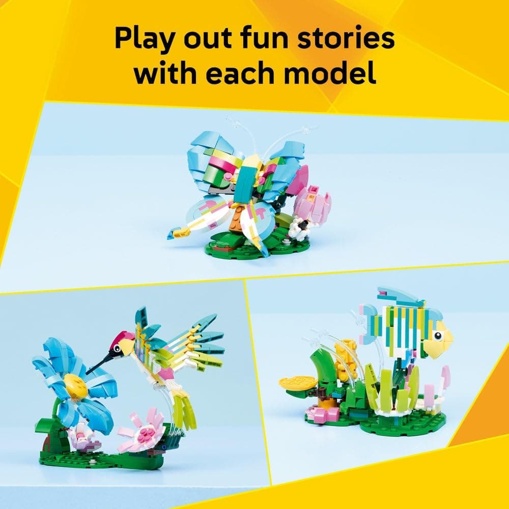 لگو Creator 3in1 Wild Animals مرغ مگسخوار رنگارنگ مدل 31384 لگو Creator 3in1 Wild Animals مرغ مگسخوار رنگارنگ مدل 31384