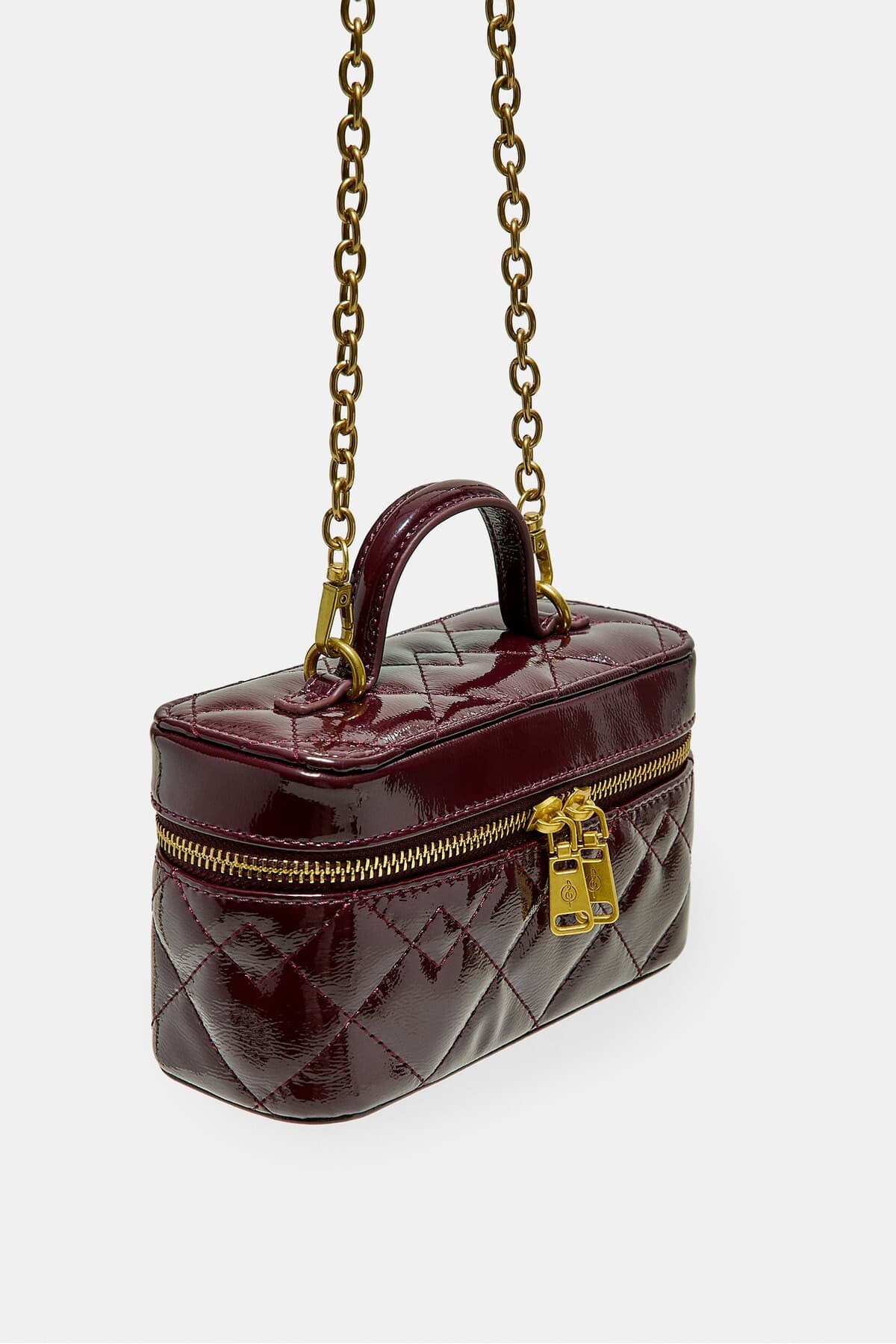 کیف دوشی زنانه Stradivarius کاپیتونه با بند متقاطع کیف دوشی زنانه Stradivarius کاپیتونه با بند متقاطع