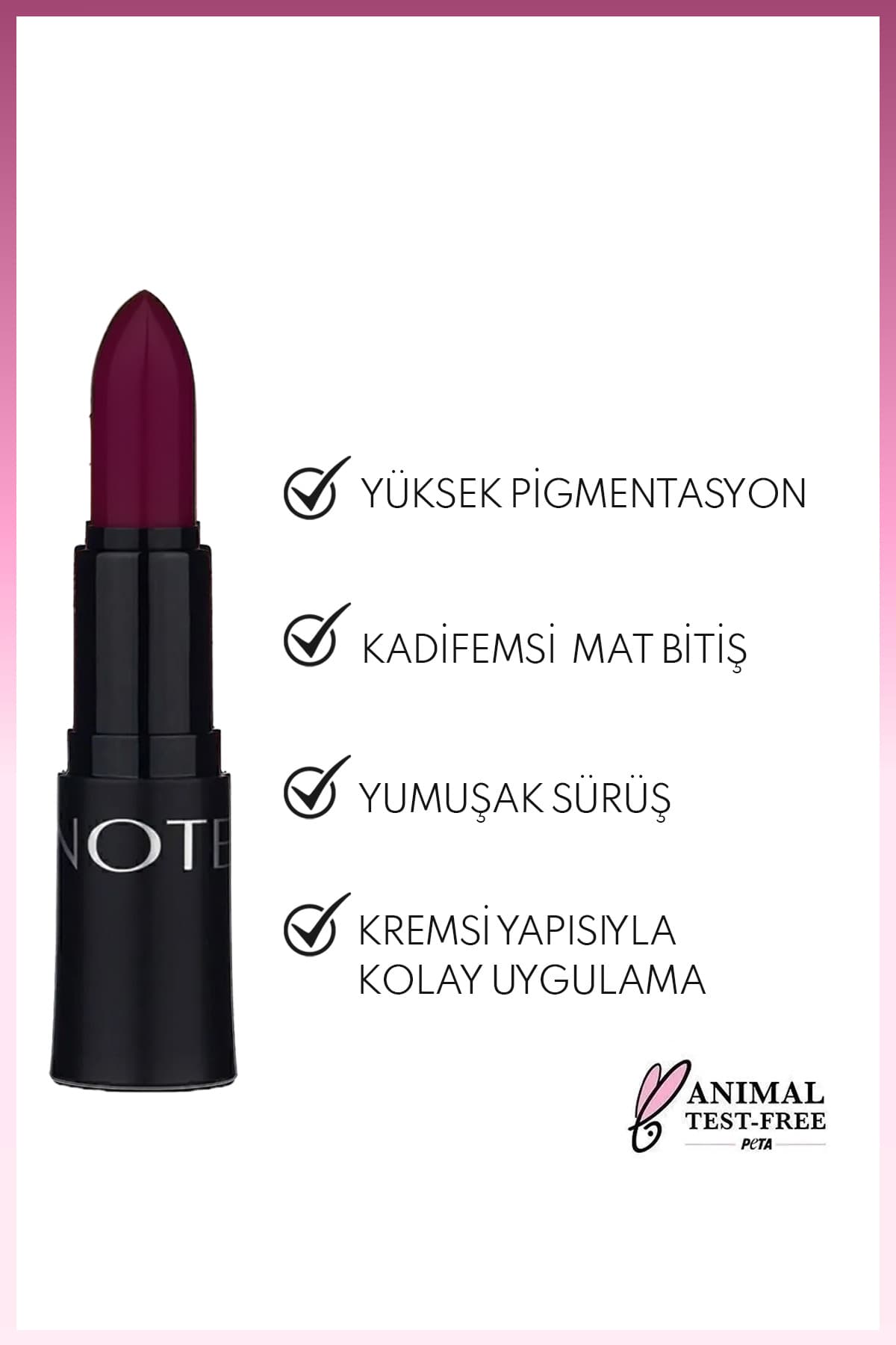 رژ لب Note Cosmetics Mattemoist مات ماندگار بنفش تیره مدل 308 رژ لب Note Cosmetics Mattemoist مات ماندگار بنفش تیره مدل 308