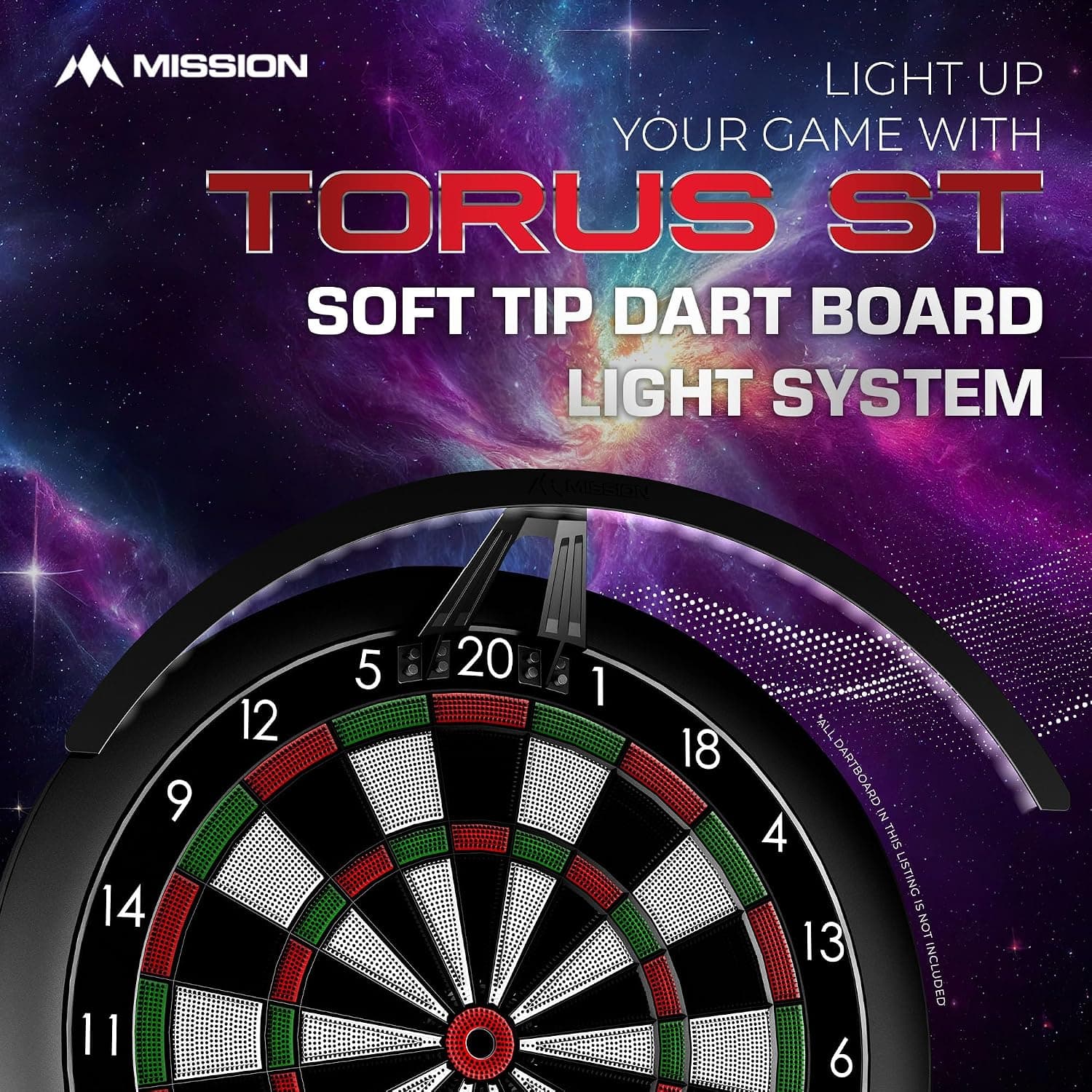 چراغ LED صفحه دارت Mission Darts مناسب دارتهای الکترونیکی و نوکنرم مشکی مدل TOR-ST چراغ LED صفحه دارت Mission Darts مناسب دارتهای الکترونیکی و نوکنرم مشکی مدل TOR-ST