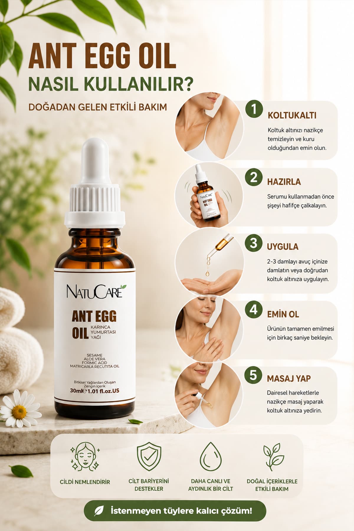 سرم NatuCare کاهشدهنده و برطرفکننده مو با تخم مورچه نمرسان 30ML 2'Lİ SET سرم NatuCare کاهشدهنده و برطرفکننده مو با تخم مورچه نمرسان 30ML 2'Lİ SET