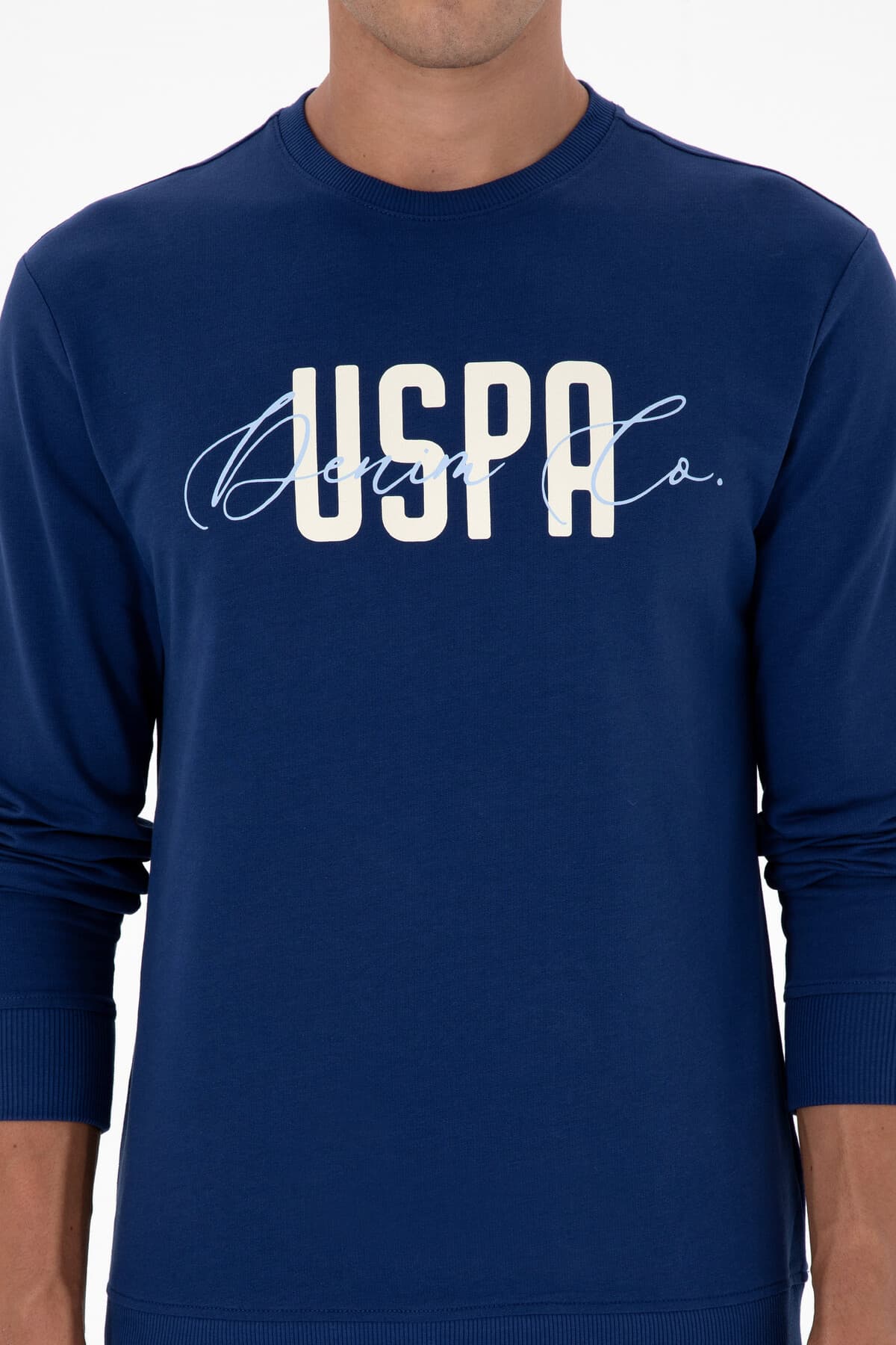 سوئیشرت مردانه U.S. Polo Assn. فیت معمولی یقه گرد ایندیگو نازک مدل 50315570-VR028 سوئیشرت مردانه U.S. Polo Assn. فیت معمولی یقه گرد ایندیگو نازک مدل 50315570-VR028
