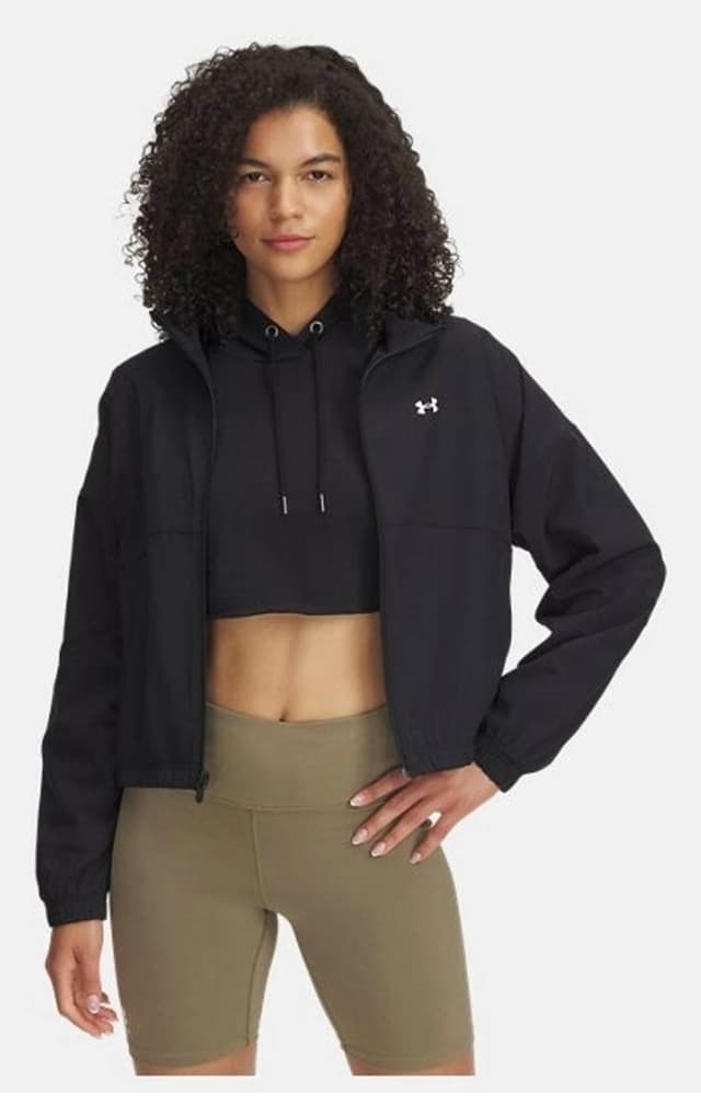 کت زنانه Under Armour پارچهای مشکی UA Rival مدل 1389631-001 کت زنانه Under Armour پارچهای مشکی UA Rival مدل 1389631-001