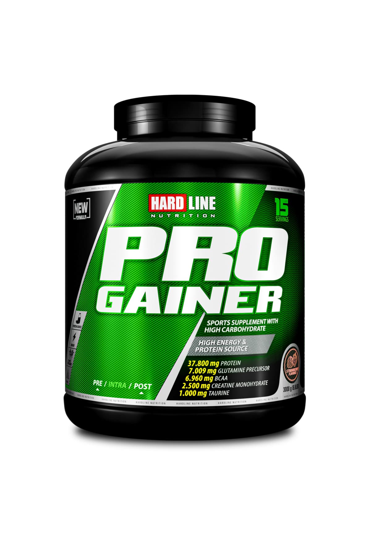 پودر کربوهیدرات گینر Hardline با طعم توتفرنگی مدل Progainer 3000 Gr پودر کربوهیدرات گینر Hardline با طعم توتفرنگی مدل Progainer 3000 Gr