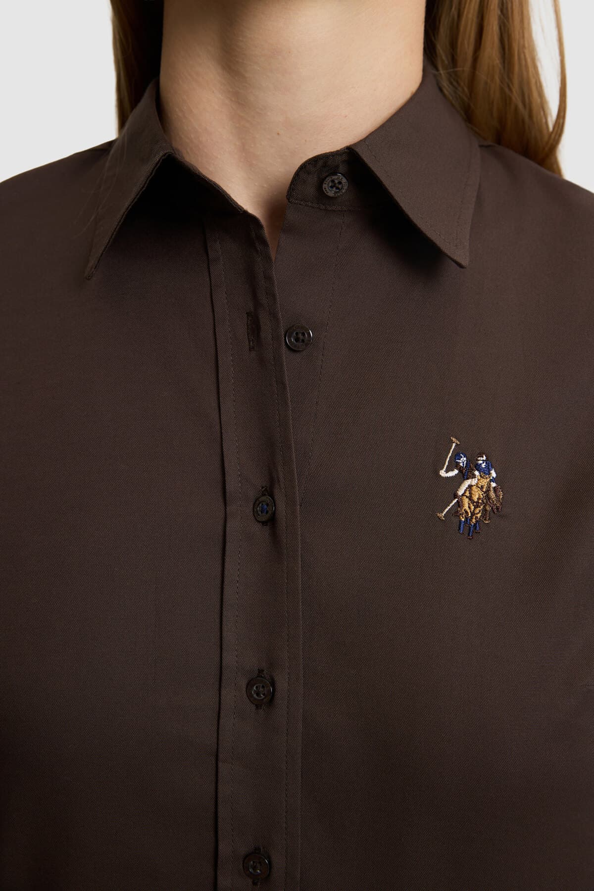 پیراهن زنانه U.S. Polo Assn. قهوهای تیره آستین بلند بیسیک مدل 50329503-VR084 پیراهن زنانه U.S. Polo Assn. قهوهای تیره آستین بلند بیسیک مدل 50329503-VR084