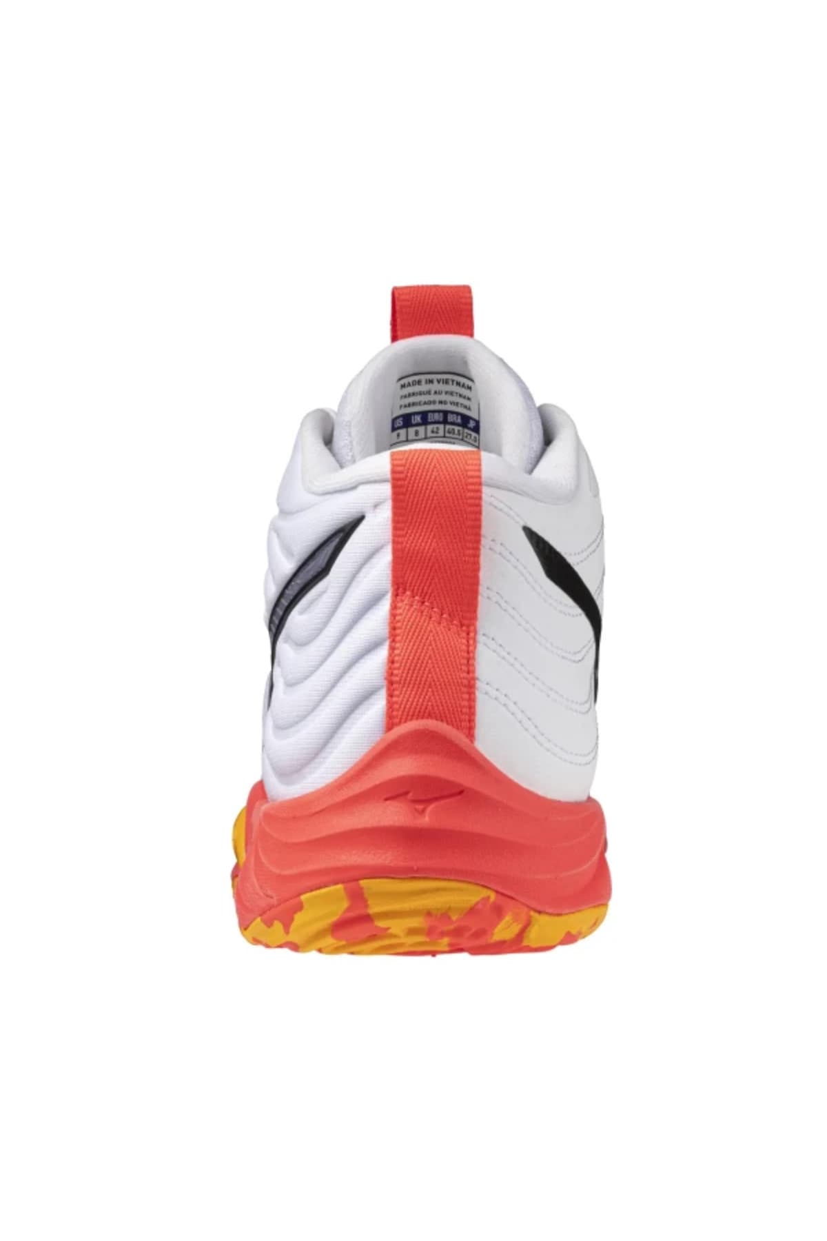 کفش والیبال مردانه Mizuno سفید و نارنجی Wave Momentum Elite MID کفش والیبال مردانه Mizuno سفید و نارنجی Wave Momentum Elite MID