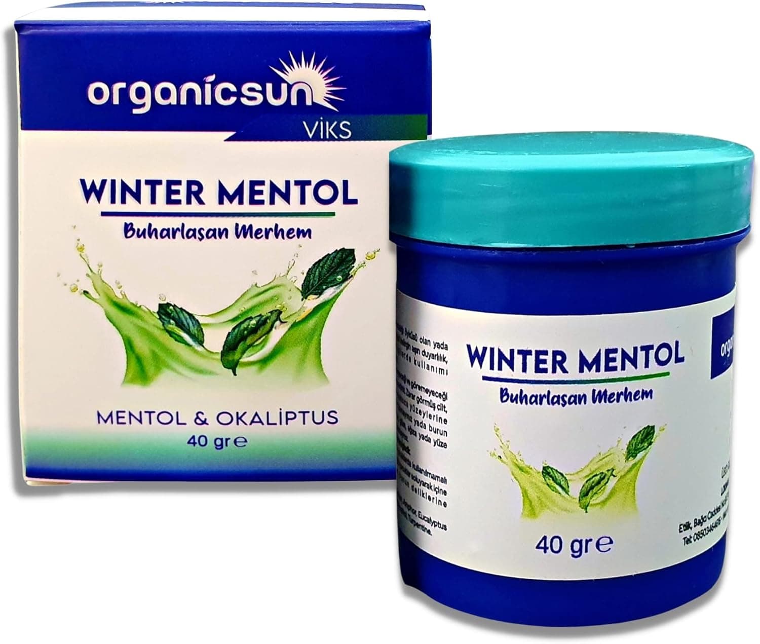 مرهم بخارشونده Organicsun Viks با منتول و اوکالیپتوس Winter Mentol 40 گرم مرهم بخارشونده Organicsun Viks با منتول و اوکالیپتوس Winter Mentol 40 گرم
