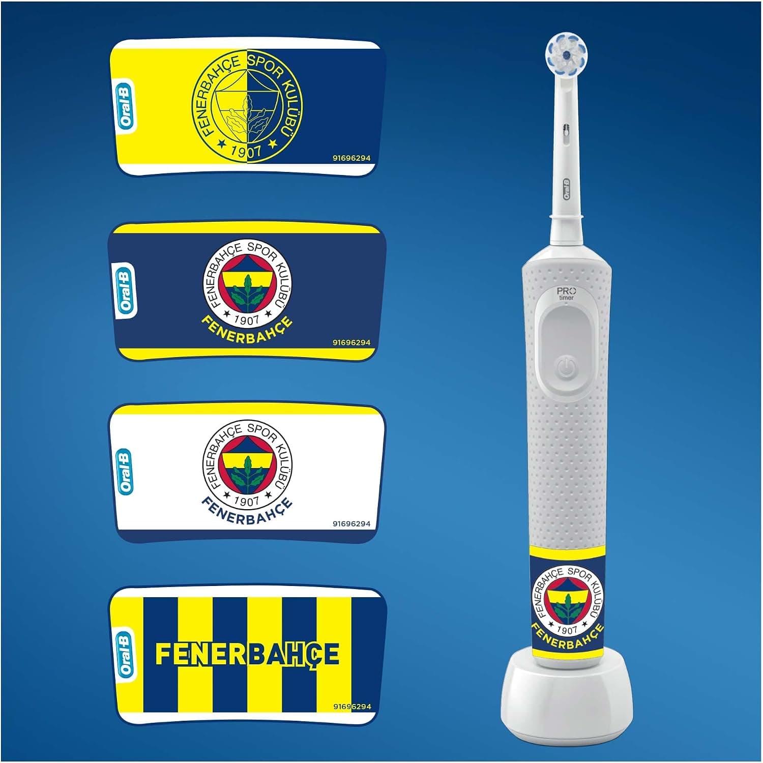 مسواک شارژی Oral-B سری ویژه Fenerbahçe با مسواکزدن 2D و تایمر مدل D100 مسواک شارژی Oral-B سری ویژه Fenerbahçe با مسواکزدن 2D و تایمر مدل D100