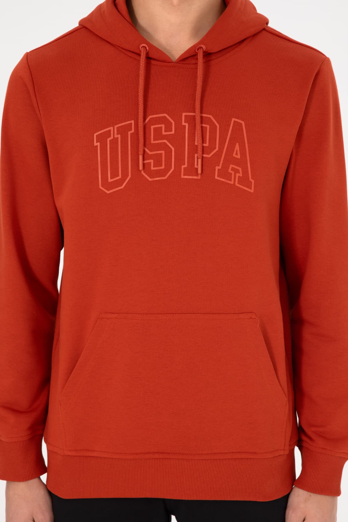 سوئیشرت هودی مردانه U.S. Polo Assn. فیت معمولی آجری Basic 50295175-VR031 سوئیشرت هودی مردانه U.S. Polo Assn. فیت معمولی آجری Basic 50295175-VR031