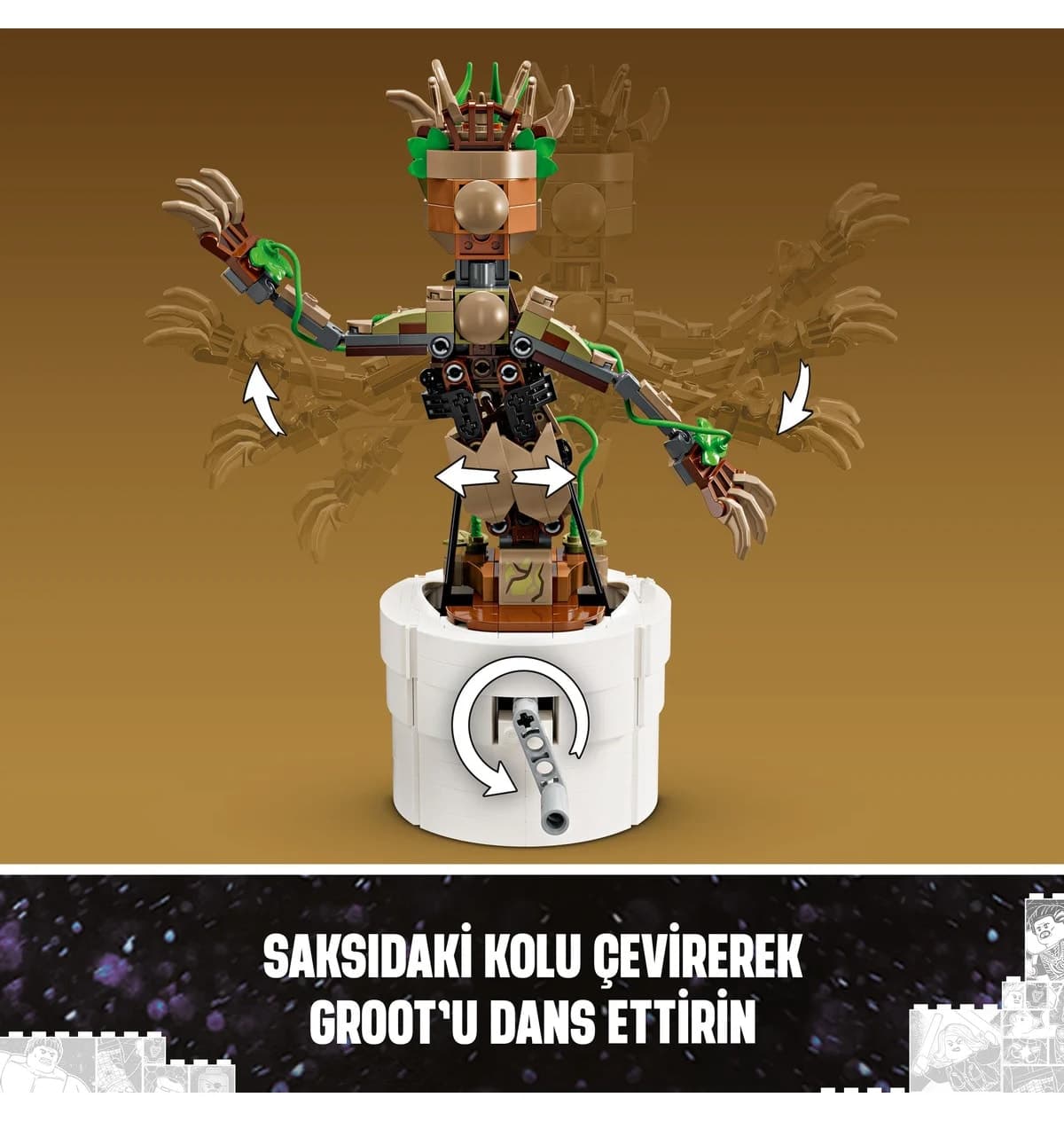 لگو Marvel Groot بالای 10 سال رقصان مدل 76297 459 قطعه لگو Marvel Groot بالای 10 سال رقصان مدل 76297 459 قطعه
