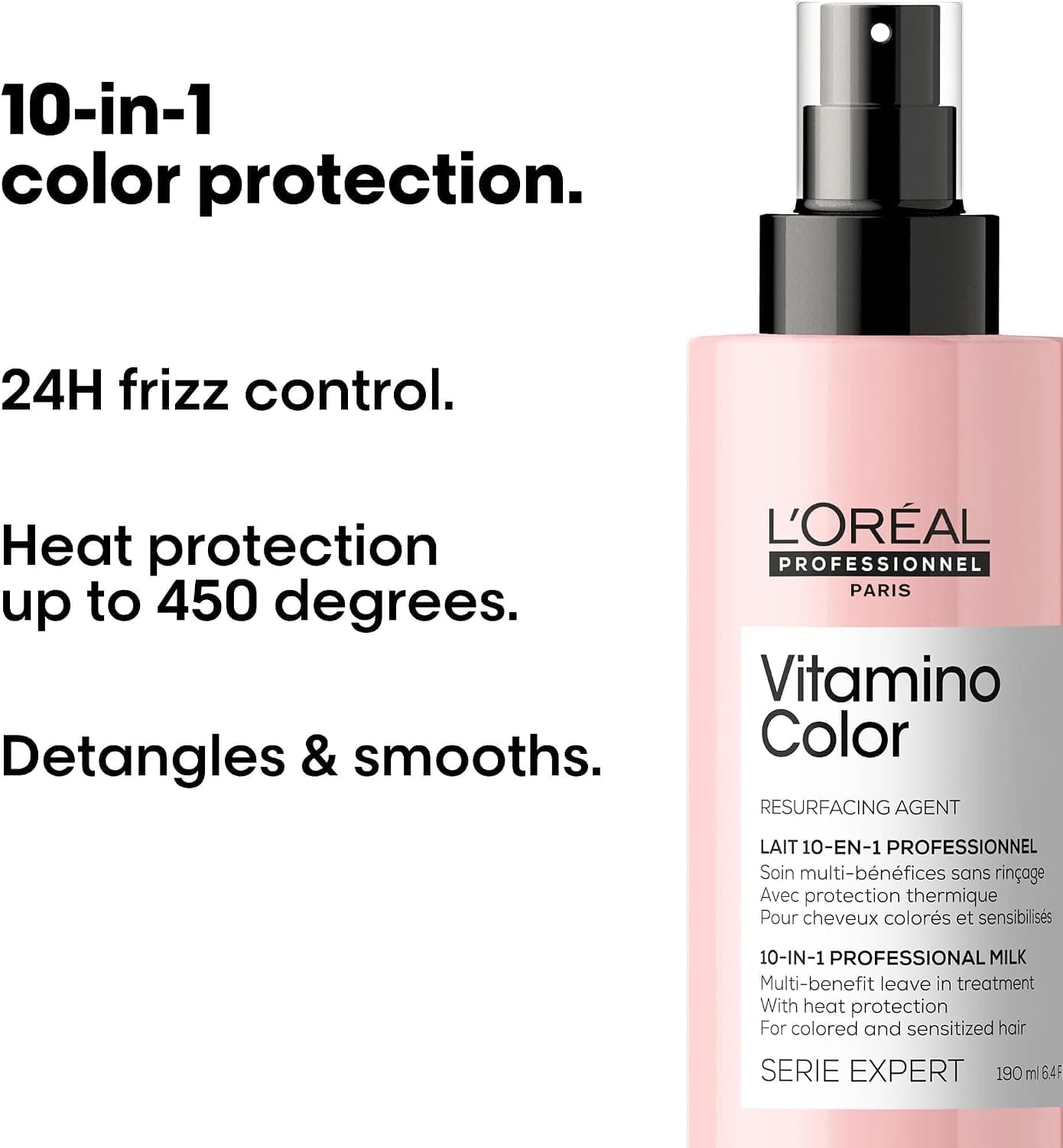 اسپری مراقبت مو برای موهای رنگشده L'Oréal Professionnel Paris Serie Expert Vitamino Color با ۱۰ اثر 190ml اسپری مراقبت مو برای موهای رنگشده L'Oréal Professionnel Paris Serie Expert Vitamino Color با ۱۰ اثر 190ml