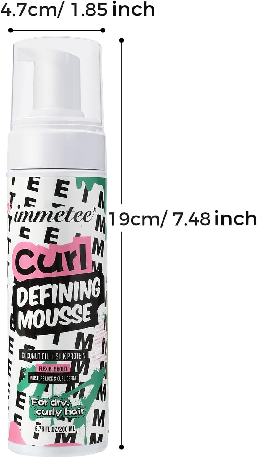 موس مو فرفری immetee با روغن نارگیل و پروتئین ابریشم کنترل وز 200ml موس مو فرفری immetee با روغن نارگیل و پروتئین ابریشم کنترل وز 200ml