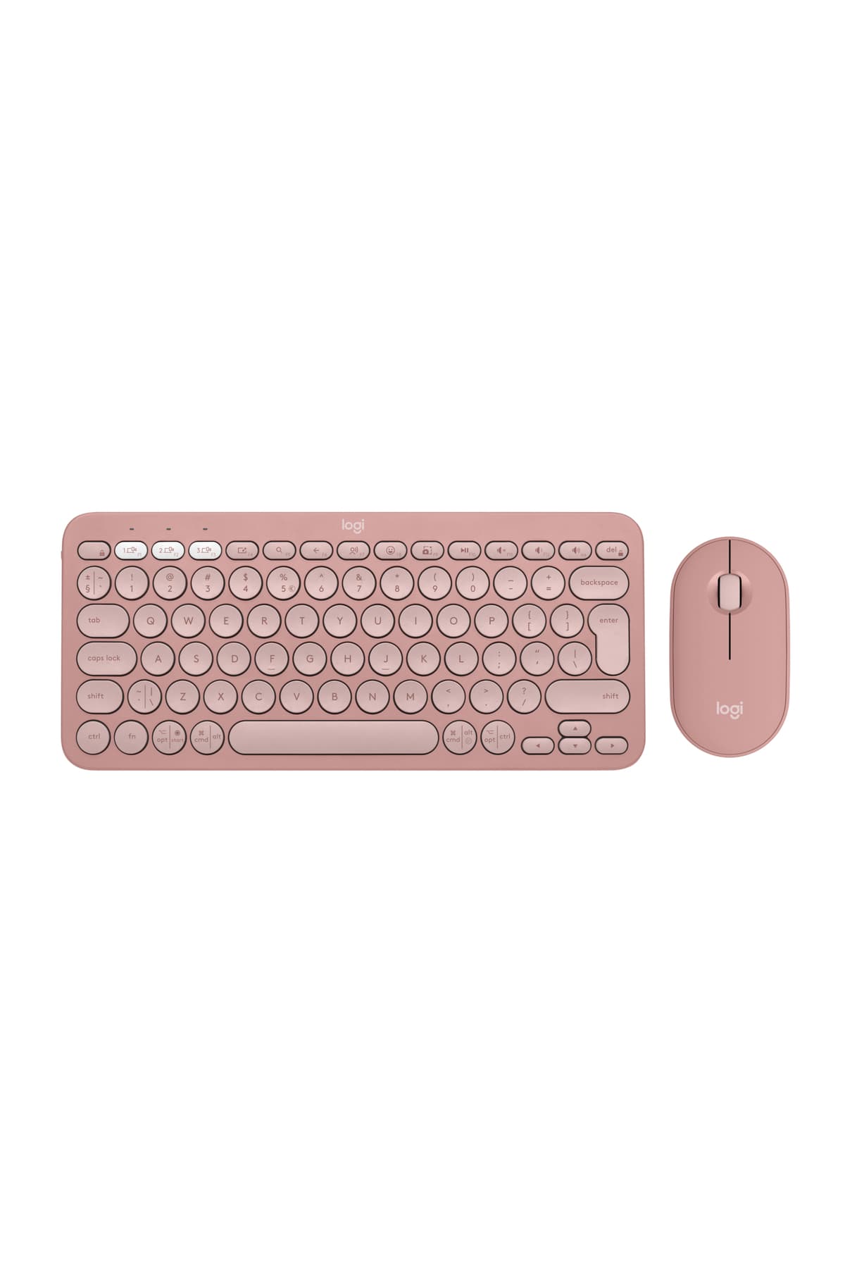 ست کیبورد و ماوس بیسیم logitech Pebble Combo کمصدا و چنددستگاهی با چیدمان Türkçe Q صورتی مدل 920-012247 ست کیبورد و ماوس بیسیم logitech Pebble Combo کمصدا و چنددستگاهی با چیدمان Türkçe Q صورتی مدل 920-012247