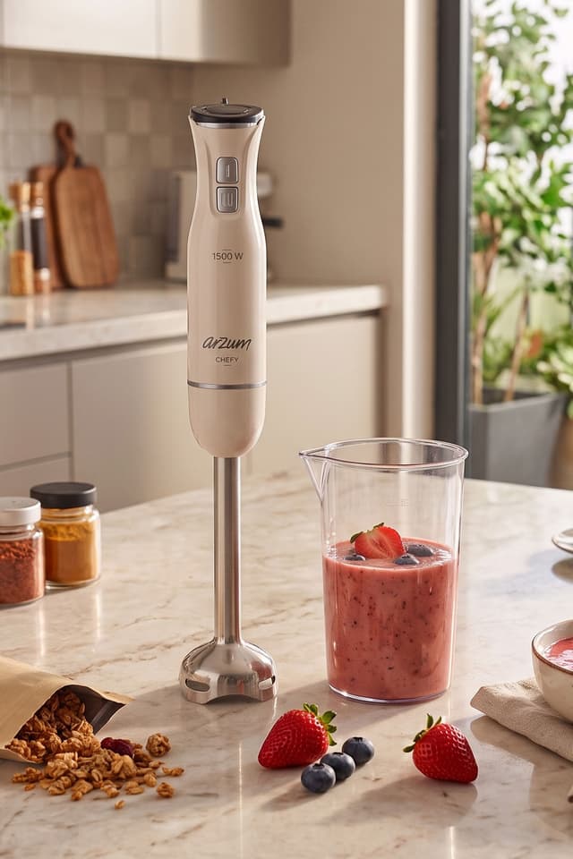 گوشتکوب برقی Arzum سفید، 1500 وات، دو سرعته، با کاسه مخلوطکن مدل AR1139 Chefy گوشتکوب برقی Arzum سفید، 1500 وات، دو سرعته، با کاسه مخلوطکن مدل AR1139 Chefy