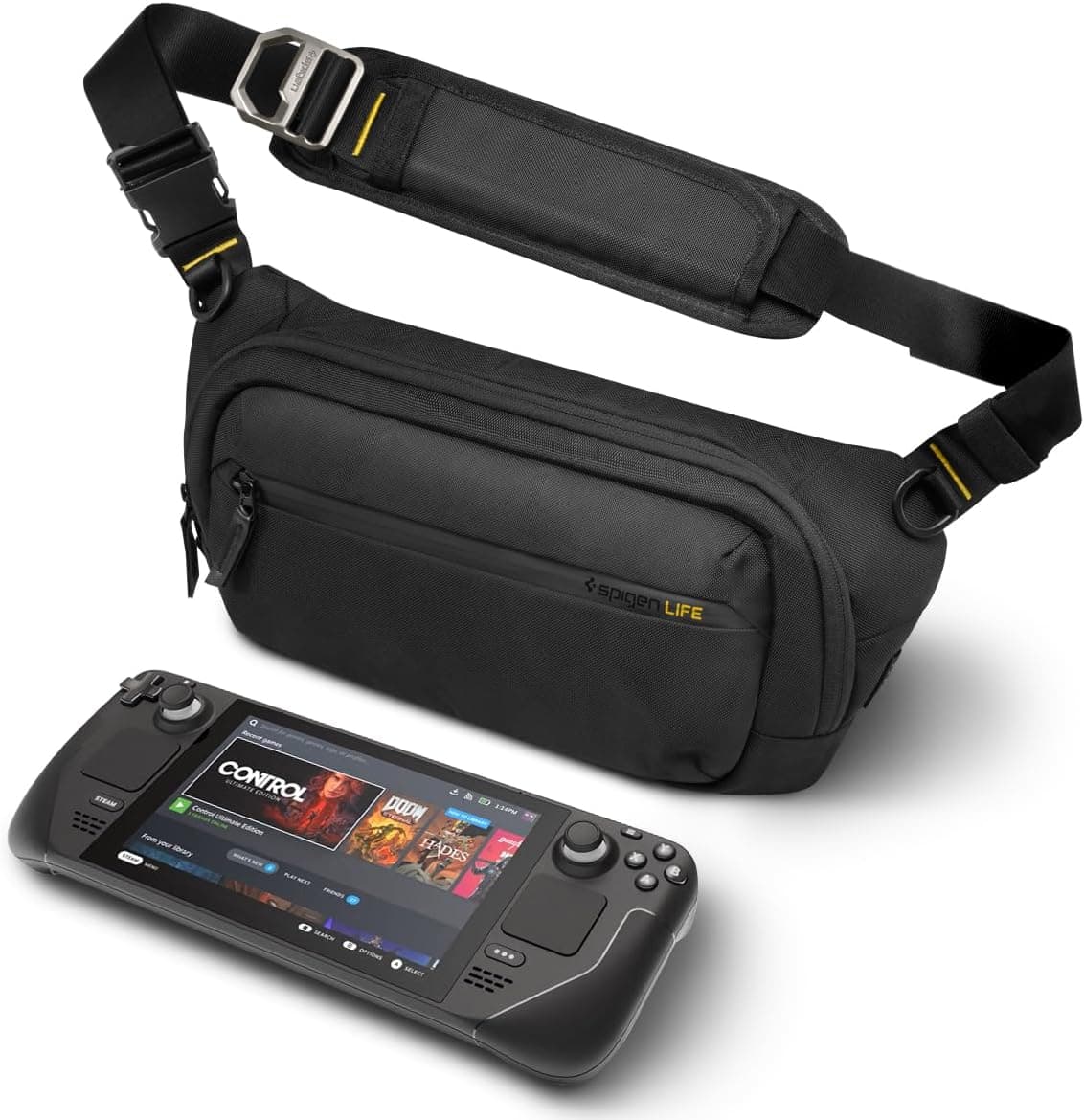 کیف کراسبادی Spigen Life Klasden مدل KD410 ضدآب Cordura مشکی کیف کراسبادی Spigen Life Klasden مدل KD410 ضدآب Cordura مشکی