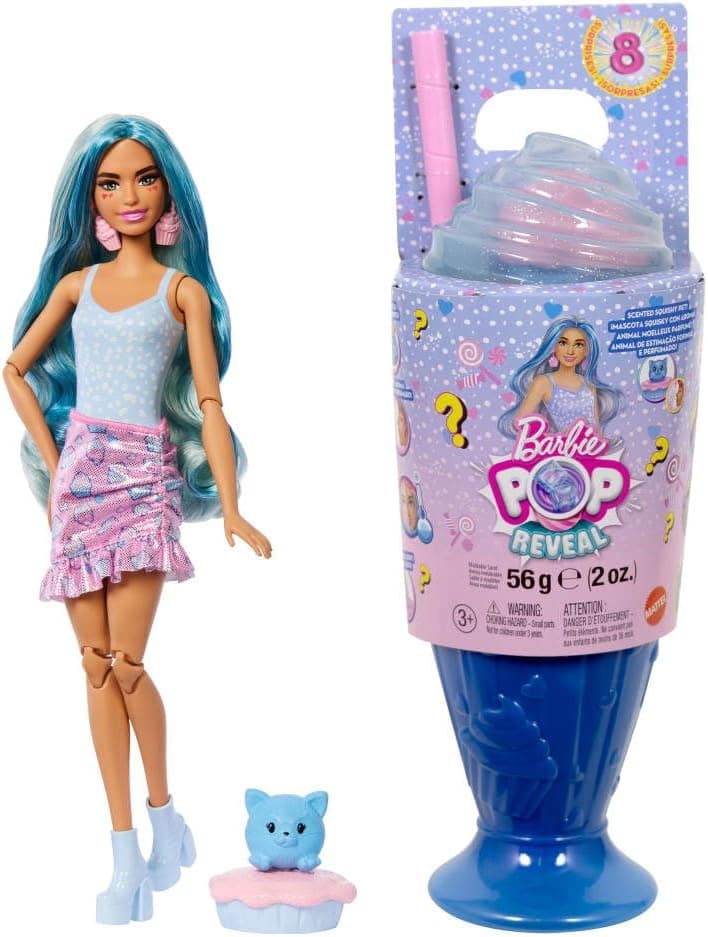 ست عروسک مد و لوازم جانبی Barbie سری Treat با تم Donut Dreams و حیوان خانگی، 8 غافلگیری شامل تغییر رنگ مدل JFY60 ست عروسک مد و لوازم جانبی Barbie سری Treat با تم Donut Dreams و حیوان خانگی، 8 غافلگیری شامل تغییر رنگ مدل JFY60