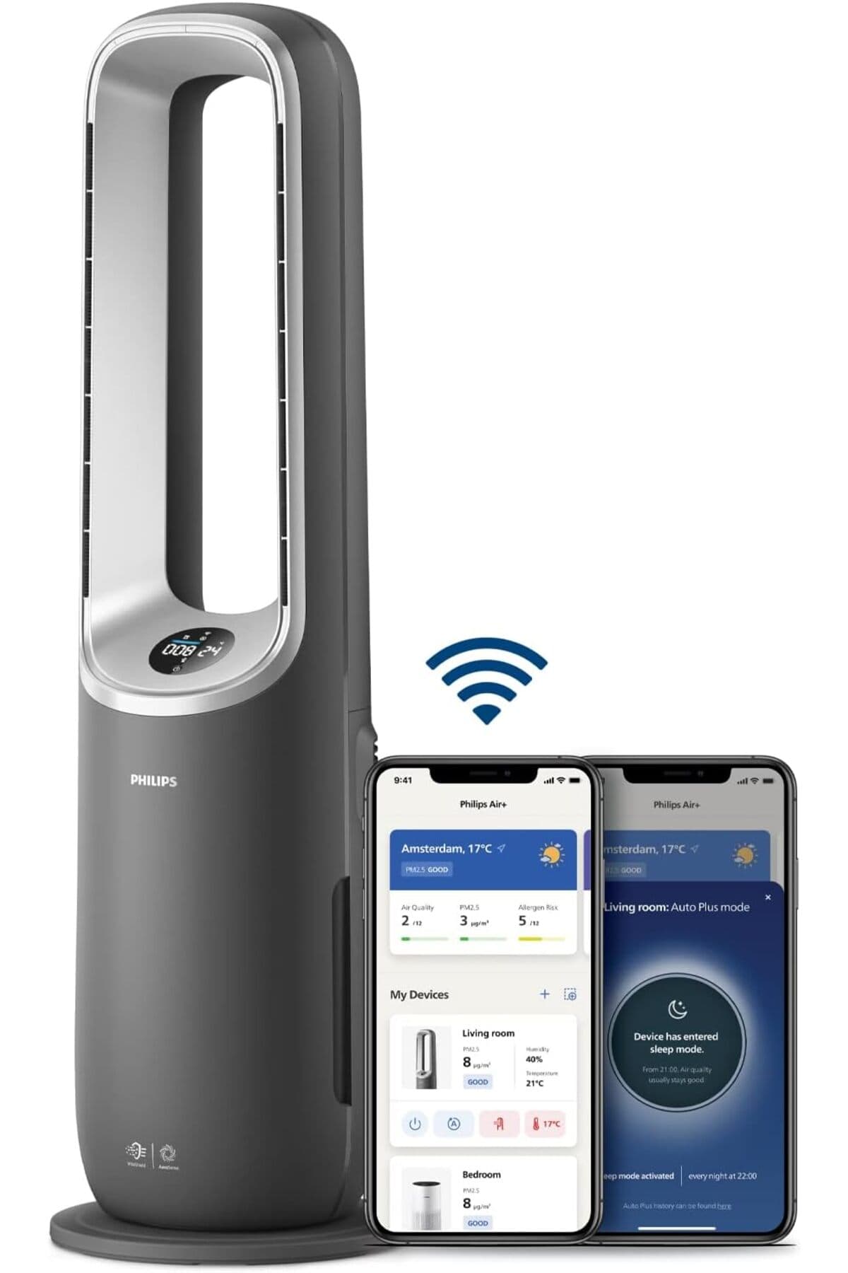 دستگاه تصفیه هوای 3in1 Philips سری 8000 با سرعت تصفیه 270 m3/sa مدل AMF870/15 دستگاه تصفیه هوای 3in1 Philips سری 8000 با سرعت تصفیه 270 m3/sa مدل AMF870/15