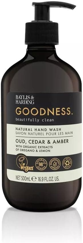 صابون مایع دست Baylis & Harding رایحه عود، سدر و کهربا Goodness 500ml صابون مایع دست Baylis & Harding رایحه عود، سدر و کهربا Goodness 500ml