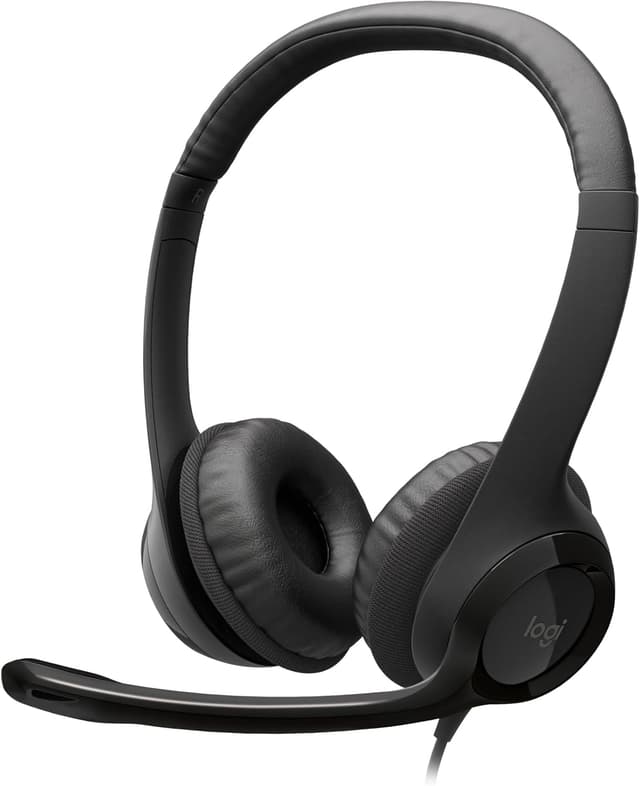 هدست روگوشی سیمی میکروفوندار Logitech با میکروفون تاشو حذفکننده نویز و کنترل روی کابل مشکی مدل H390 هدست روگوشی سیمی میکروفوندار Logitech با میکروفون تاشو حذفکننده نویز و کنترل روی کابل مشکی مدل H390