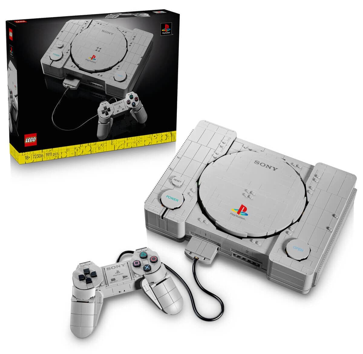 لگو PlayStation کنسول بازی رترو مدل 72306 1911 قطعه لگو PlayStation کنسول بازی رترو مدل 72306 1911 قطعه