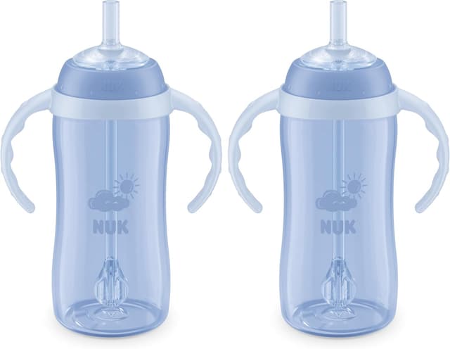 لیوان آموزشی NUK با نی نرم 10 oz 8 ماه به بالا لیوان آموزشی NUK با نی نرم 10 oz 8 ماه به بالا