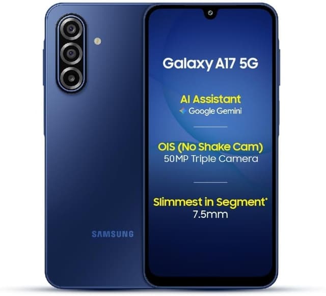 گوشی موبایل Samsung Galaxy A17 5G با حافظه 128 GB و رم 6 GB آبی گوشی موبایل Samsung Galaxy A17 5G با حافظه 128 GB و رم 6 GB آبی