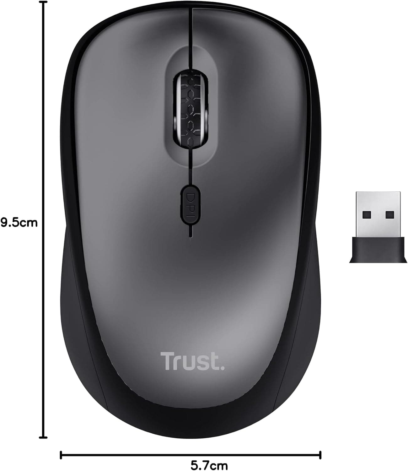 ماوس نوری بیسیم Trust مدل Yvi 1600 DPI ECO مشکی ماوس نوری بیسیم Trust مدل Yvi 1600 DPI ECO مشکی