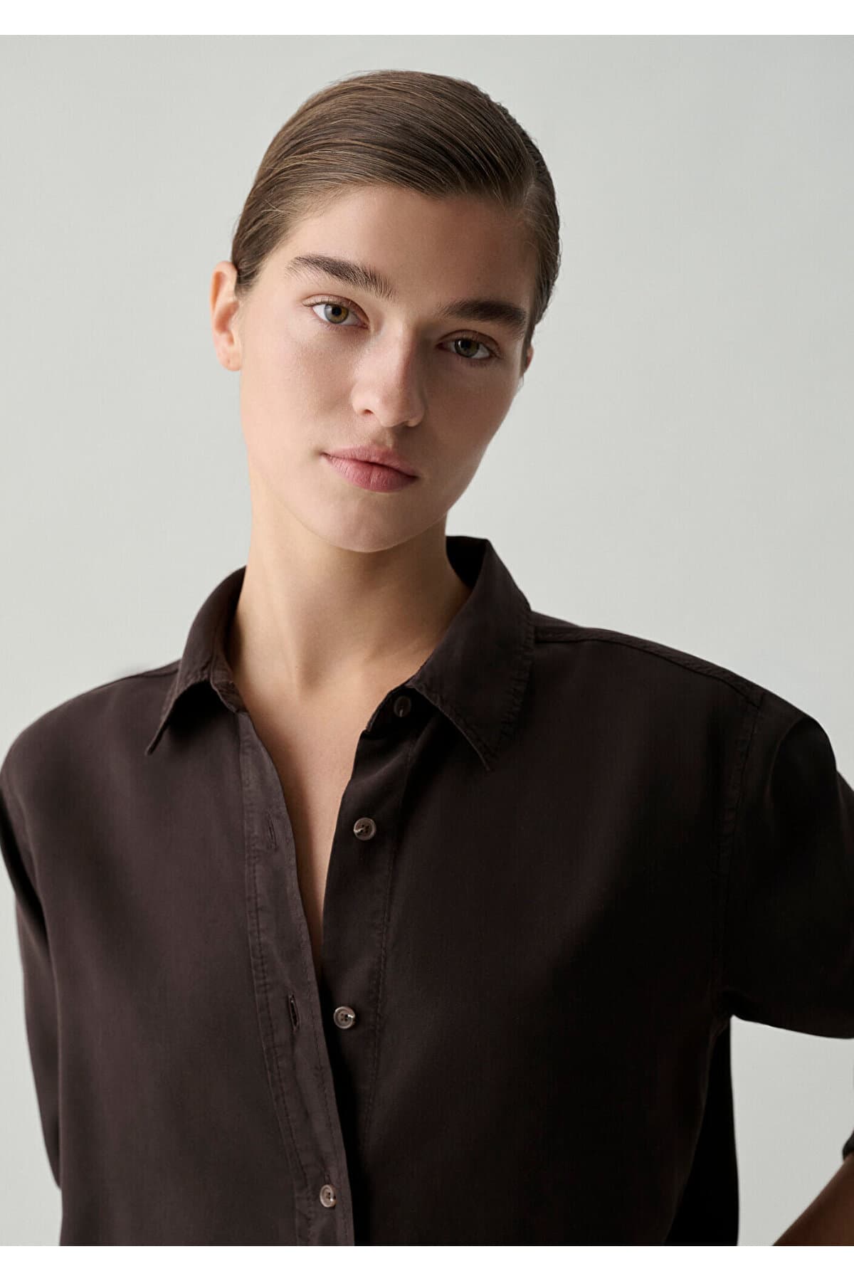 پیراهن زنانه Mavi لیوسل Tencel قهوهای فیت گشاد مدل 1211649-90707 پیراهن زنانه Mavi لیوسل Tencel قهوهای فیت گشاد مدل 1211649-90707