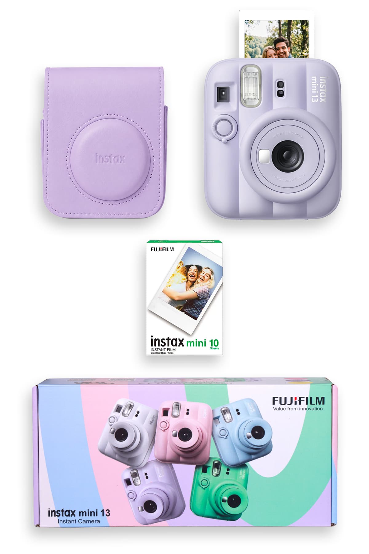 دوربین عکاسی فوری Fujifilm Instax Mini 13 همراه کیف و جعبه ویژه فیلم 10تایی دوربین عکاسی فوری Fujifilm Instax Mini 13 همراه کیف و جعبه ویژه فیلم 10تایی