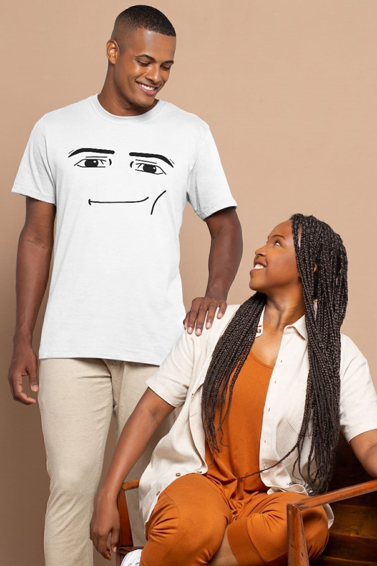 تیشرت یونیسکس donamod سفید Face Man تیشرت یونیسکس donamod سفید Face Man