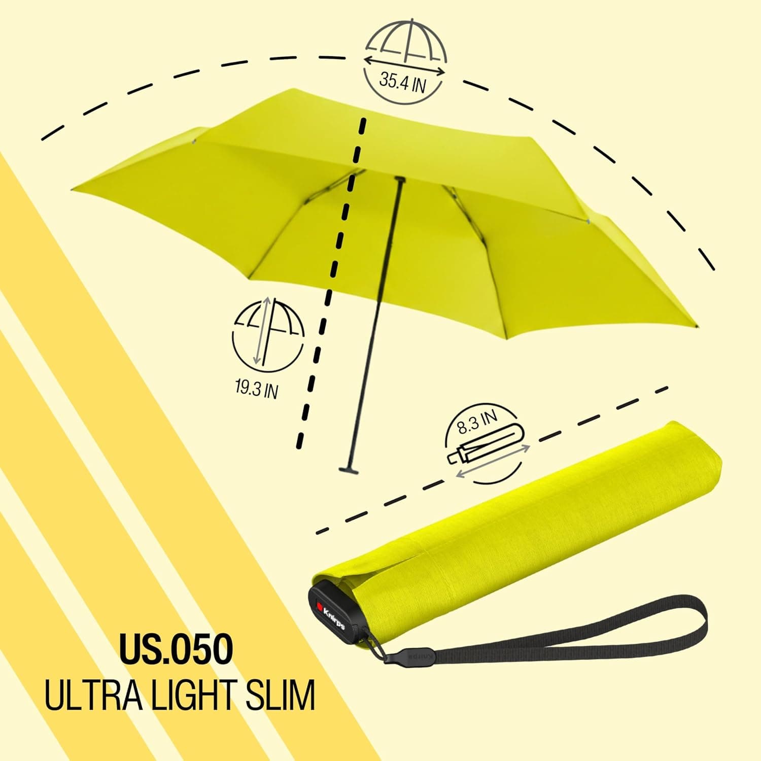 چتر جیبی Knirps فوقسبک و تخت ضدطوفان و ضدباد مدل US.050 Slim Manual 21 cm چتر جیبی Knirps فوقسبک و تخت ضدطوفان و ضدباد مدل US.050 Slim Manual 21 cm