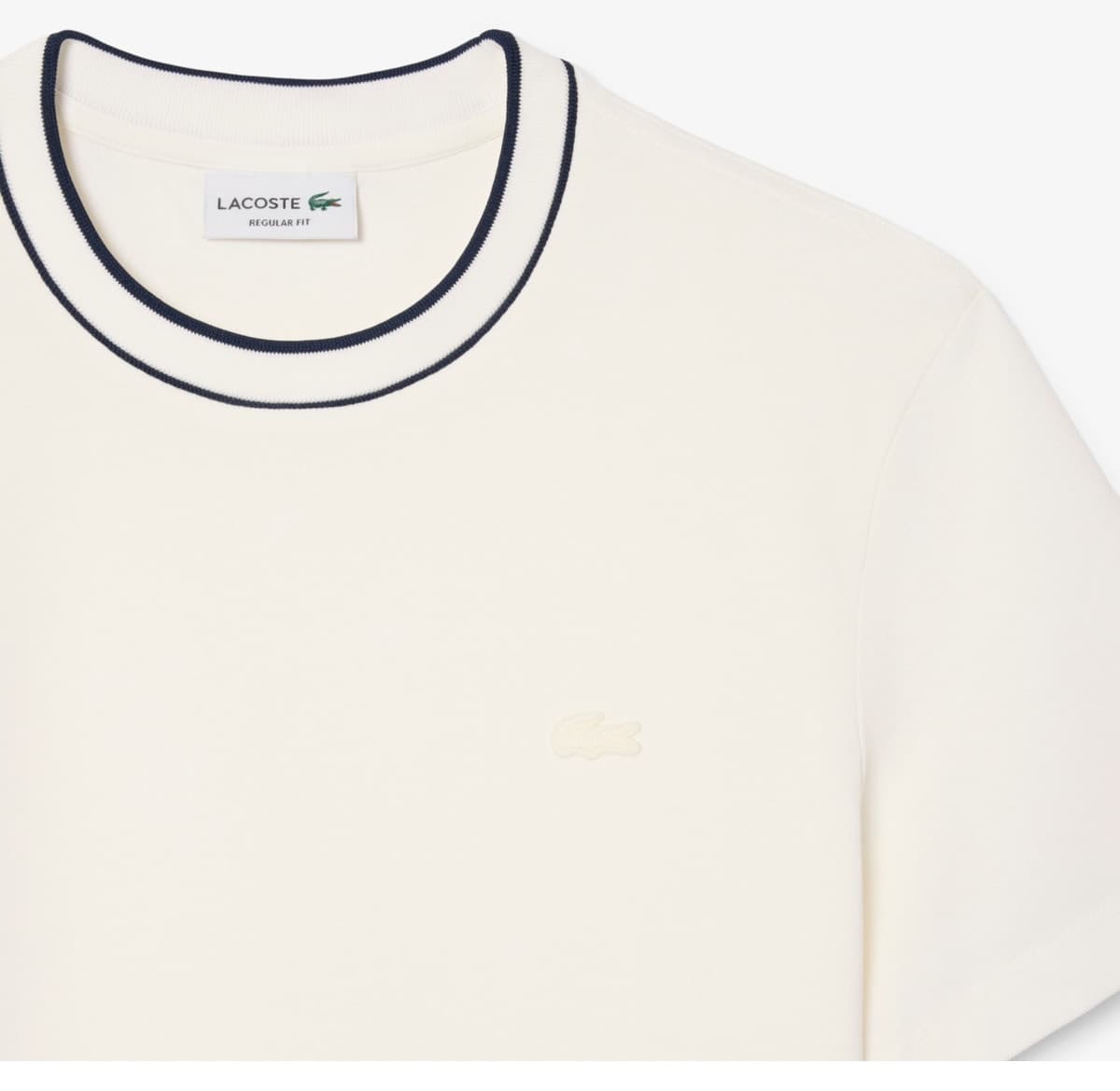 تیشرت مردانه Lacoste فیت معمولی یقه گرد سفید تیشرت مردانه Lacoste فیت معمولی یقه گرد سفید