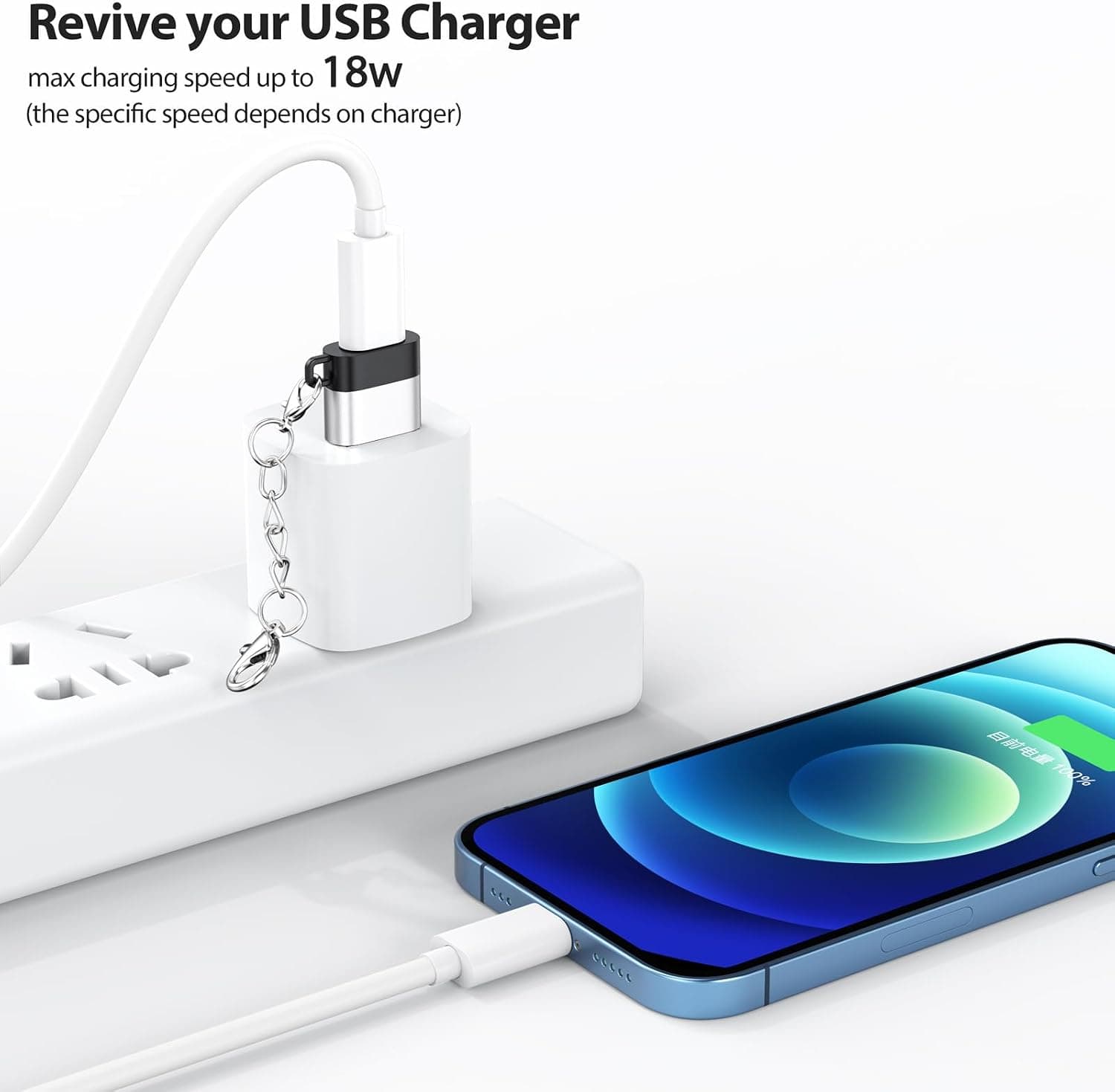 آداپتور DteeDck بسته 10 تایی USB-C ماده به USB نر با جاکلیدی آداپتور DteeDck بسته 10 تایی USB-C ماده به USB نر با جاکلیدی