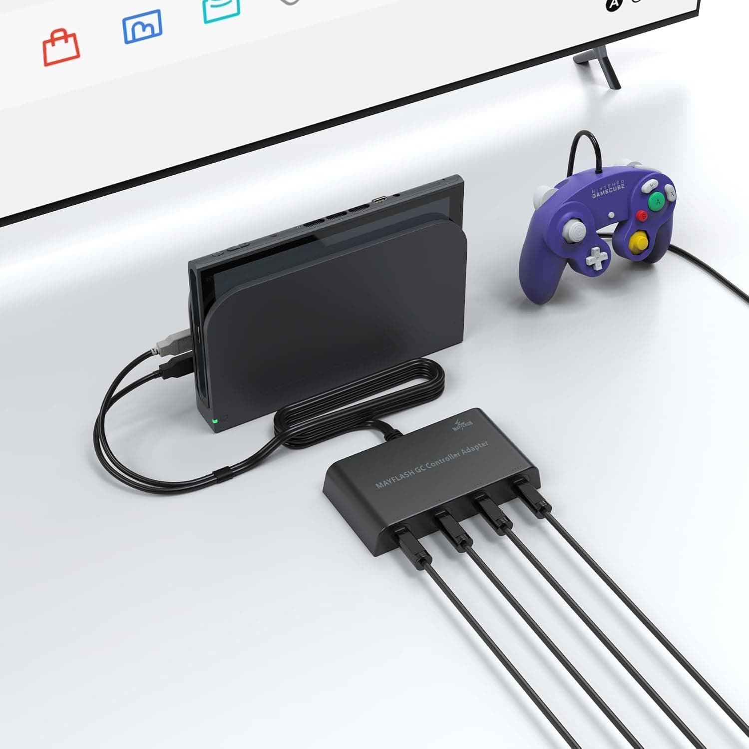 آداپتور MAYFLASH سازگار با دسته GameCube برای Wii و Wii U بسته دوتایی آداپتور MAYFLASH سازگار با دسته GameCube برای Wii و Wii U بسته دوتایی