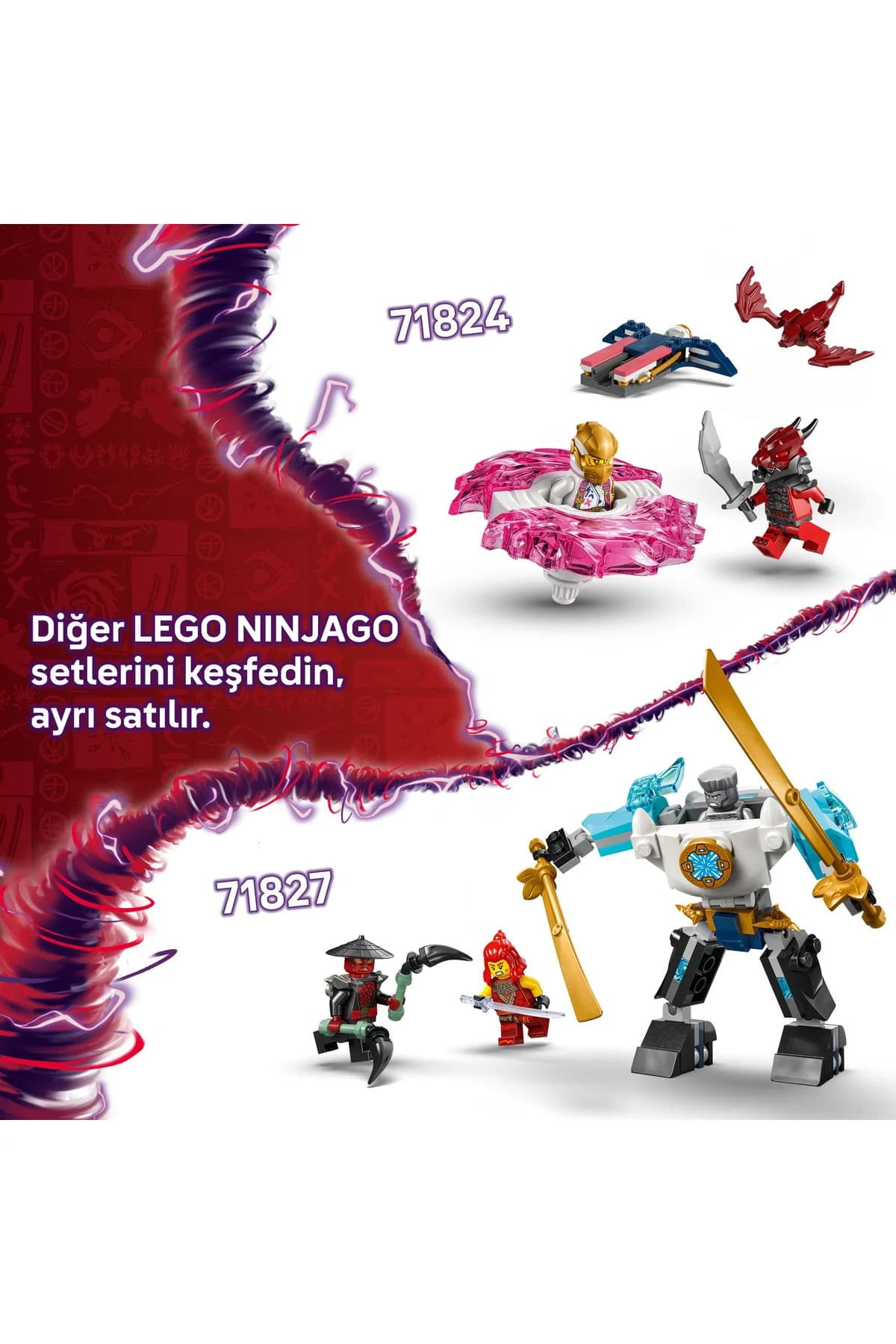ست ساختنی 6+ لگو NINJAGO فرفره اژدهای Spinjitzu Kai مدل 71823 (54P) ست ساختنی 6+ لگو NINJAGO فرفره اژدهای Spinjitzu Kai مدل 71823 (54P)