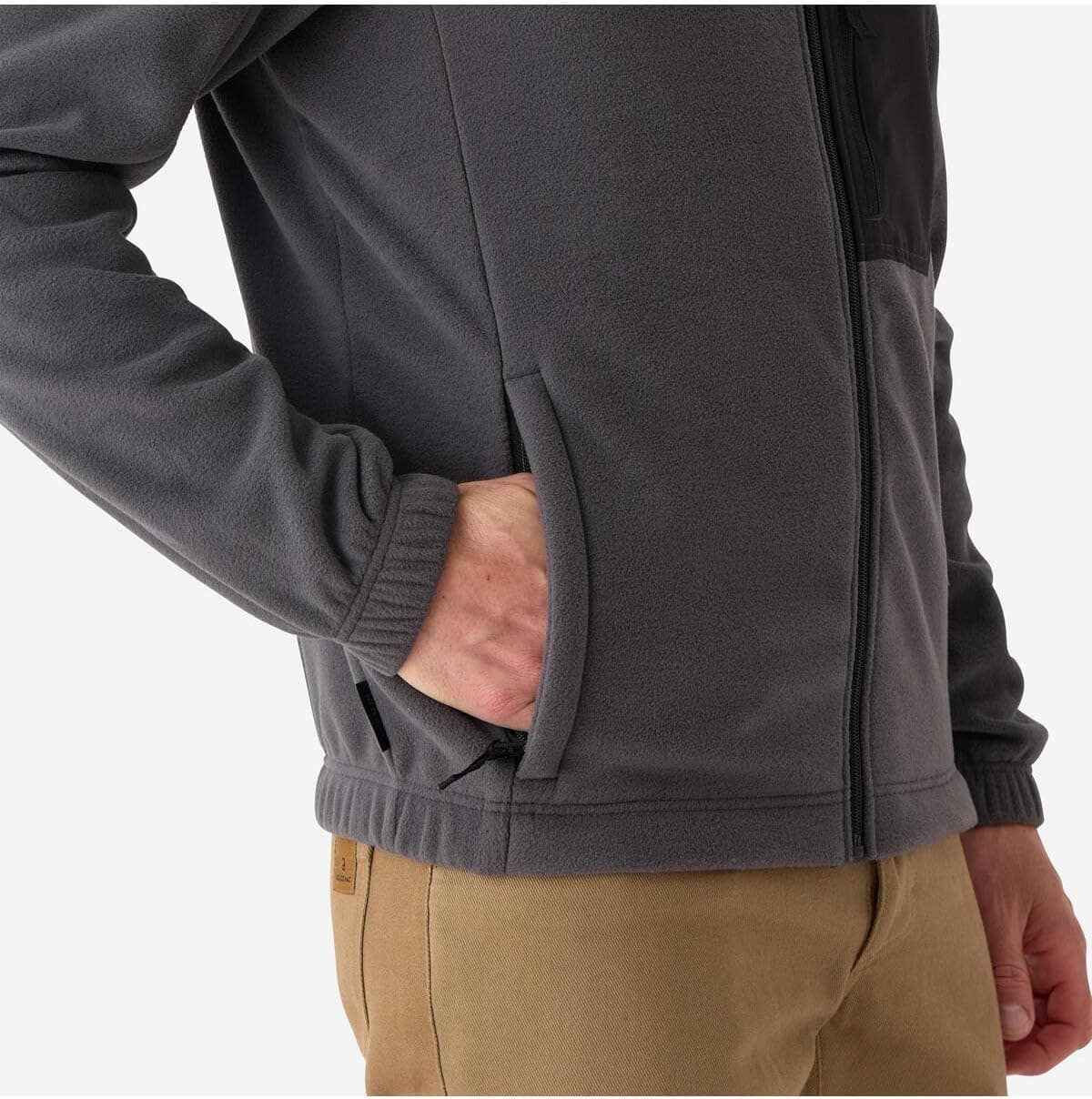 ژاکت پلار مردانه Decathlon Solognac بیصدا خاکستری مدل 500 ژاکت پلار مردانه Decathlon Solognac بیصدا خاکستری مدل 500
