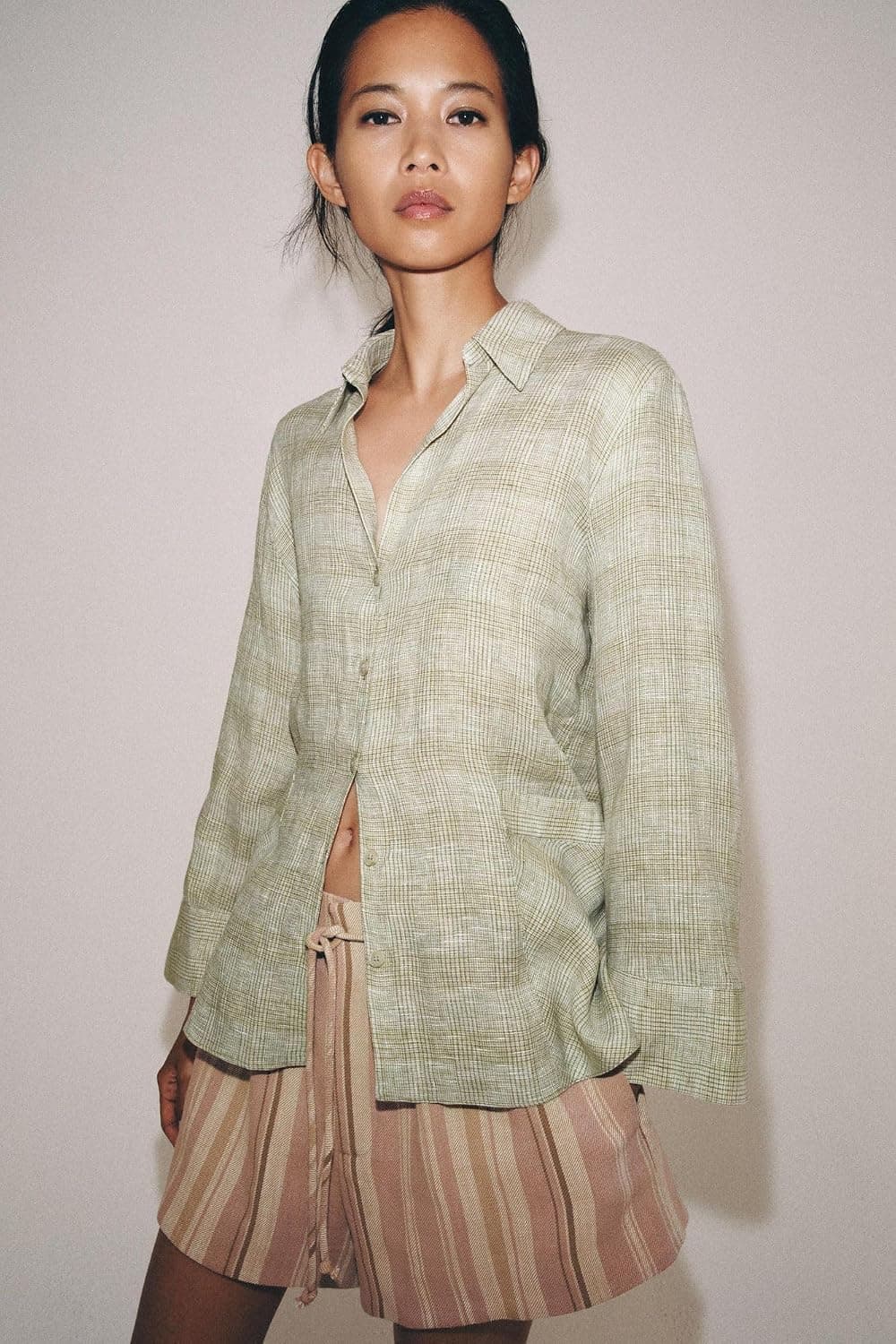 برمودا زنانه Zara ZW Collection کمربندی راهراه صورتی سایز XS برمودا زنانه Zara ZW Collection کمربندی راهراه صورتی سایز XS