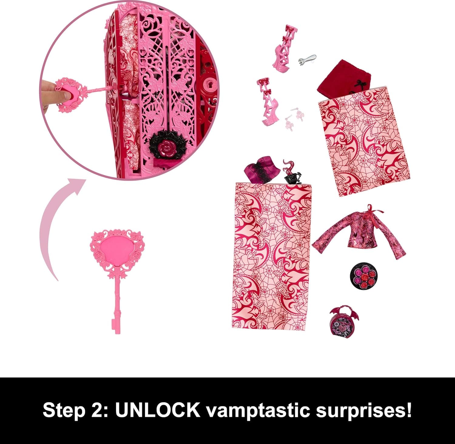 ست بازی باغ اسرارآمیز Monster High با عروسک Draculaura و بیش از ۱۹ غافلگیری مدل HYT72 ست بازی باغ اسرارآمیز Monster High با عروسک Draculaura و بیش از ۱۹ غافلگیری مدل HYT72