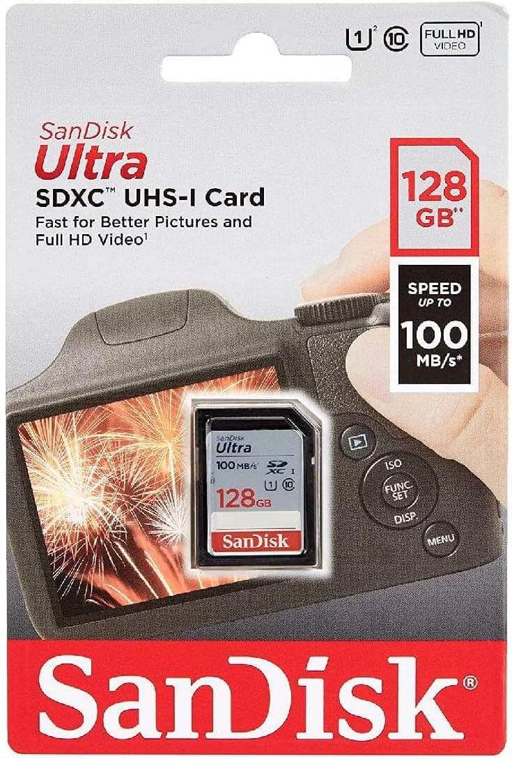 کارت حافظه SanDisk مدل Ultra SDSDUNR-128G-GN3IN Class 10 UHS-I U1 128 GB کارت حافظه SanDisk مدل Ultra SDSDUNR-128G-GN3IN Class 10 UHS-I U1 128 GB