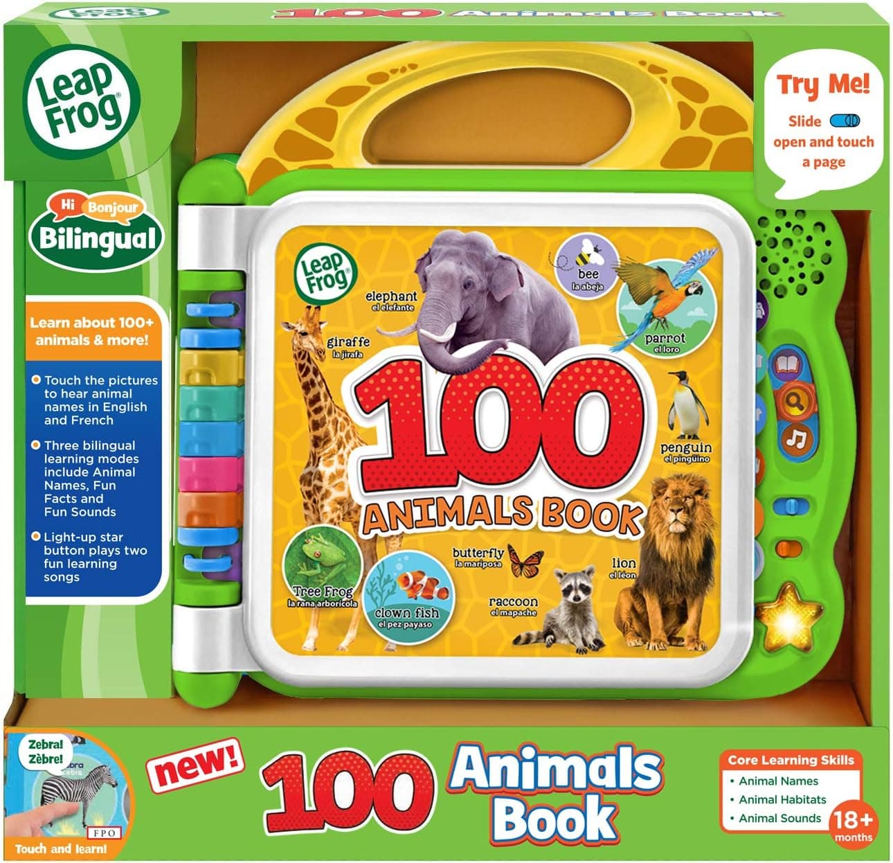 کتاب کودک LeapFrog با صدای حیوانات و رنگها مدل 100 Animals کتاب کودک LeapFrog با صدای حیوانات و رنگها مدل 100 Animals