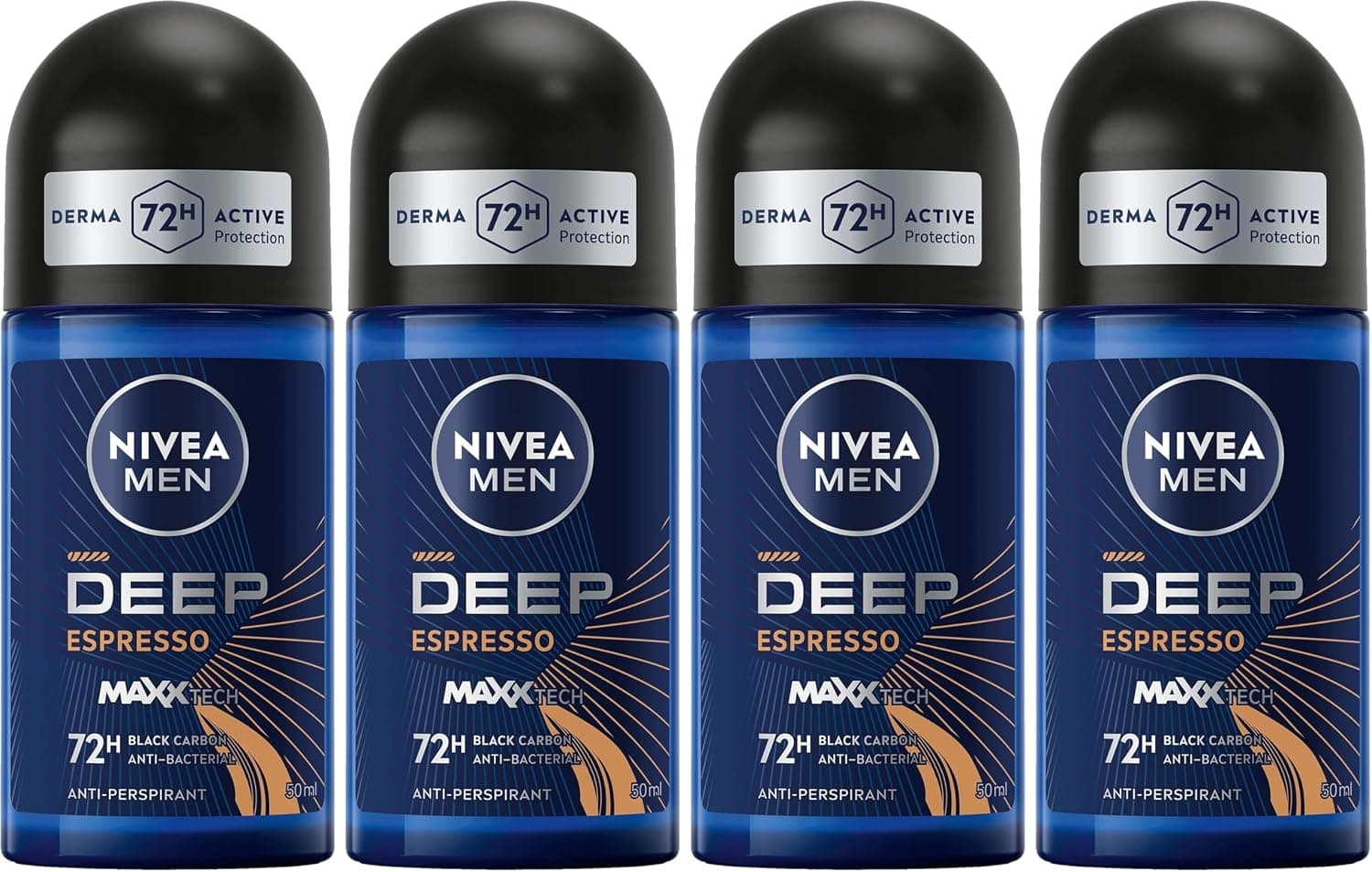 اسپری ضدتعریق مردانه NIVEA با محافظت 72h، DEEP Black Carbon آنتیباکتریال با رایحه اسپرسو 2x150ml اسپری ضدتعریق مردانه NIVEA با محافظت 72h، DEEP Black Carbon آنتیباکتریال با رایحه اسپرسو 2x150ml